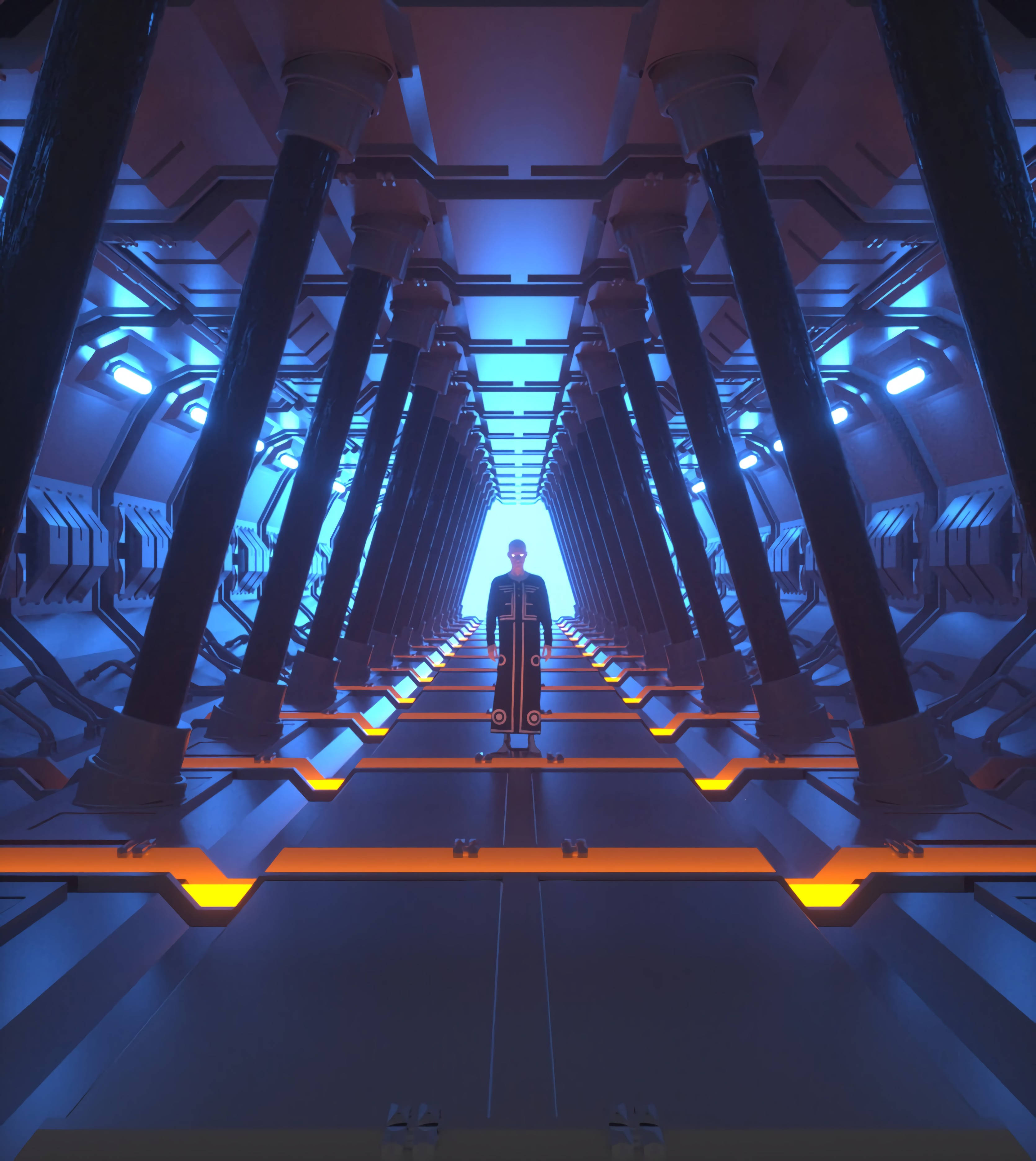 Loob ng Alien Spaceship Wallpaper