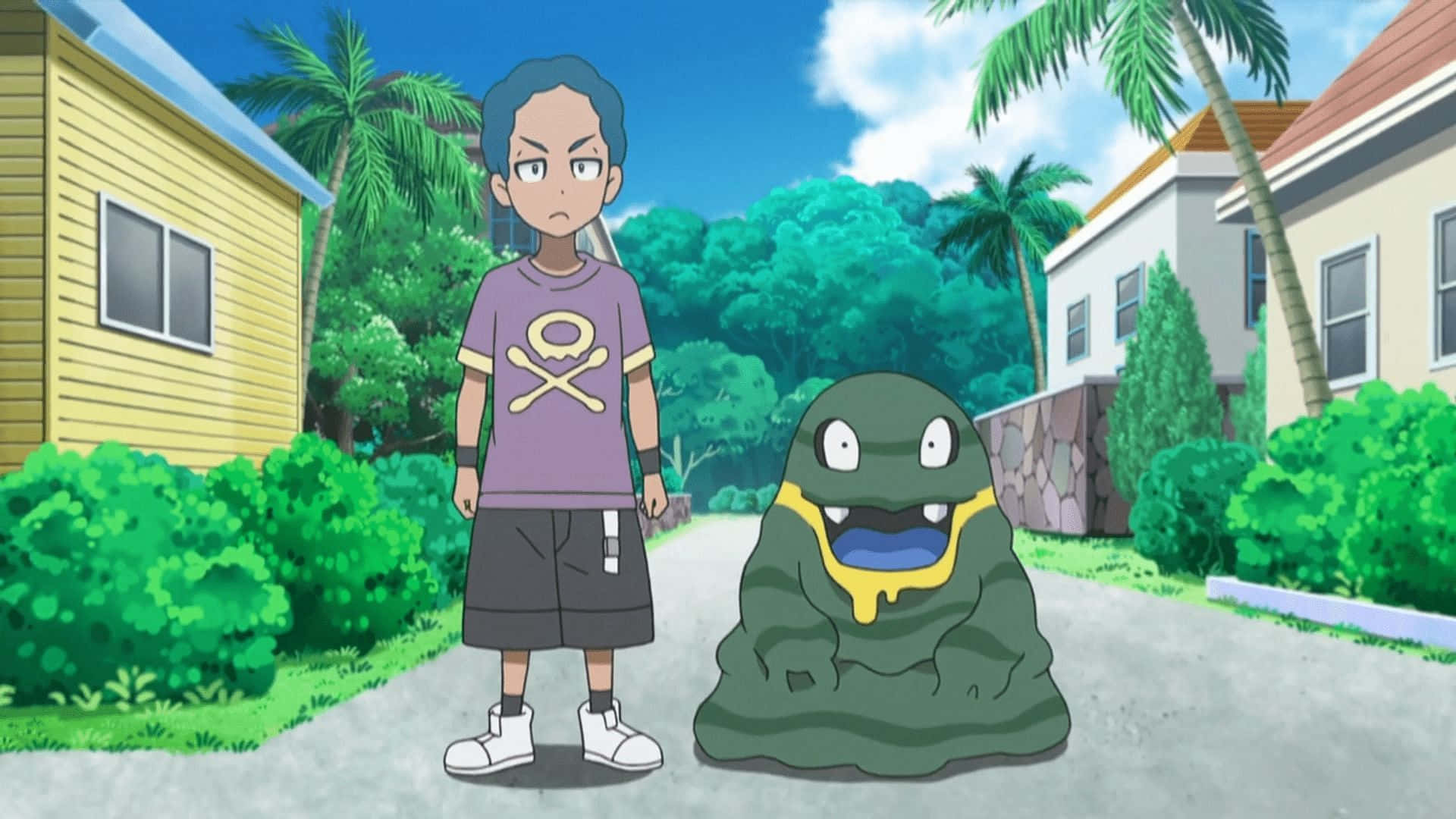 Alolan Grimer sa Pokemon Anime Wallpaper