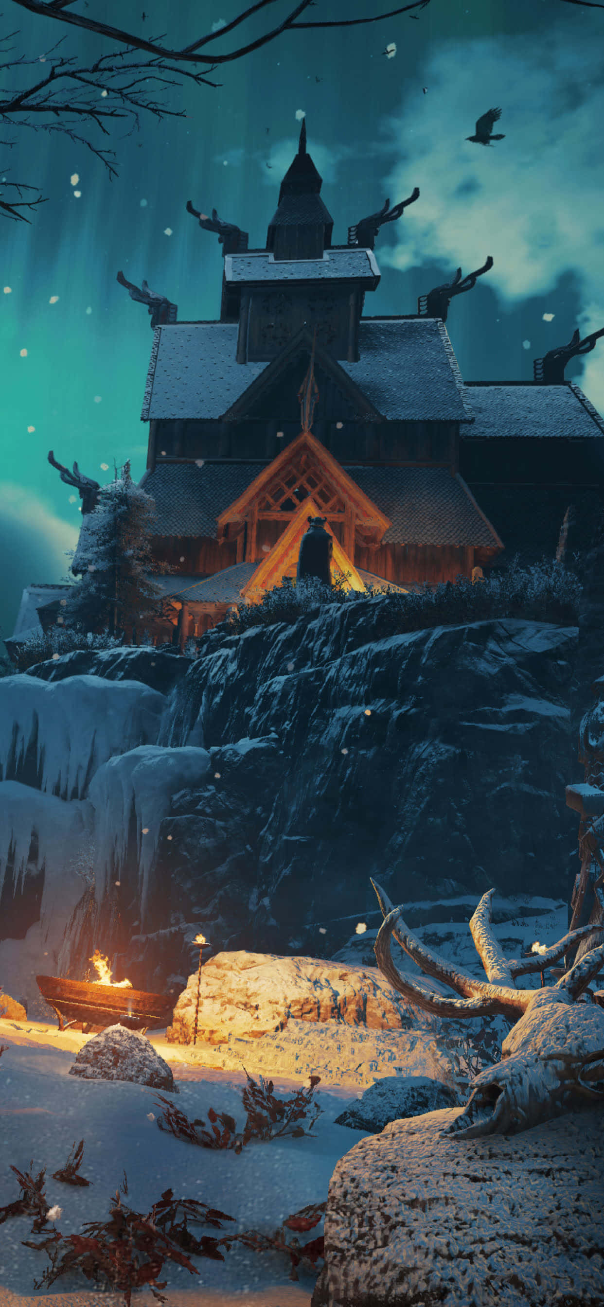 Amazing Representation of Assassin's Creed Valhalla on iPhone XS Max Wallpaper