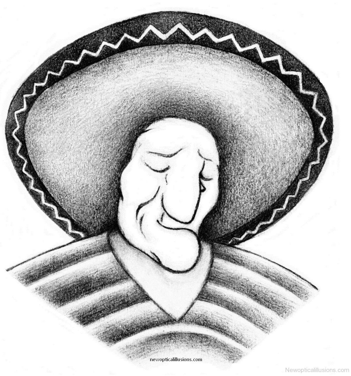 Ambiguous na Babae na May Sombrero Wallpaper