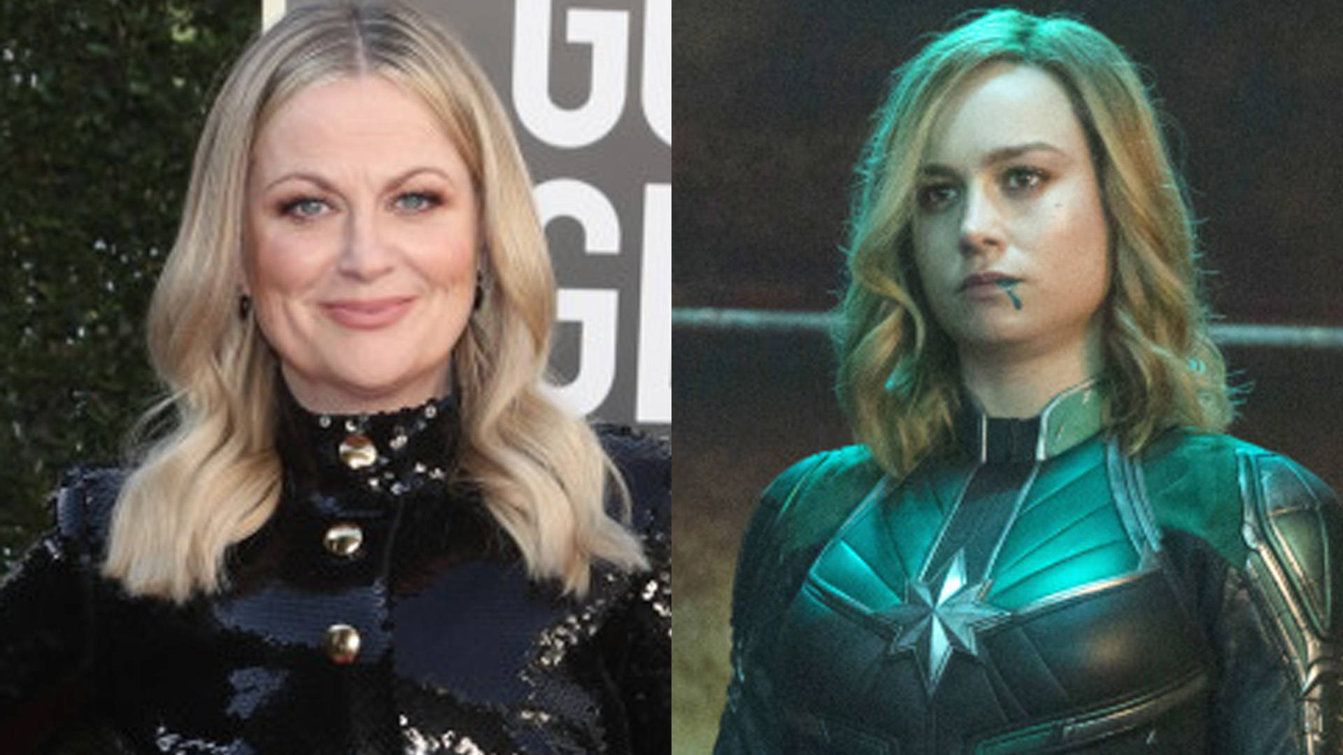 Amy Poehler at Brie Larson Split Screen Wallpaper