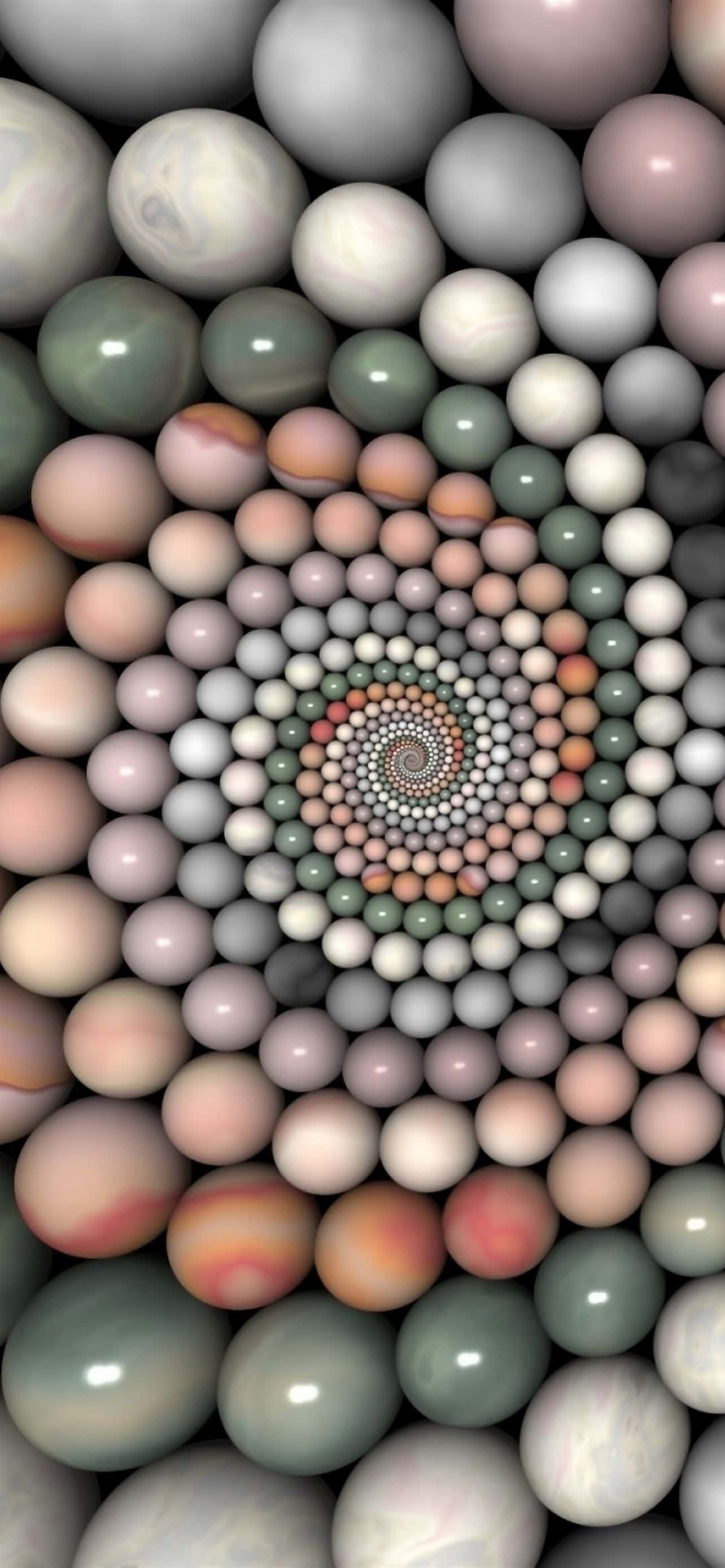 Isang abstract background na nagtatampok ng isang maliwanag na turquoise spiral Wallpaper