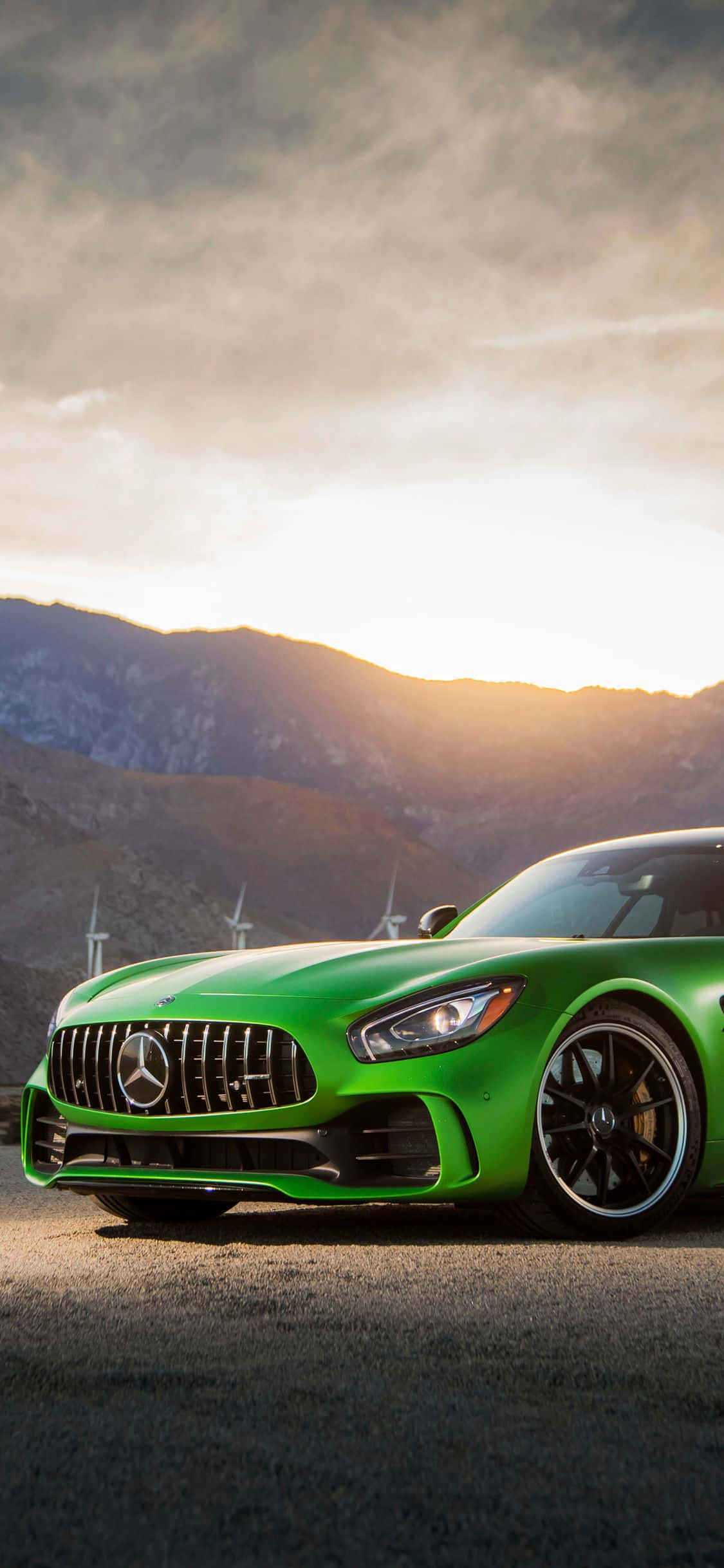 Android Amg Gt-r Berdeng Sunrise Background Wallpaper