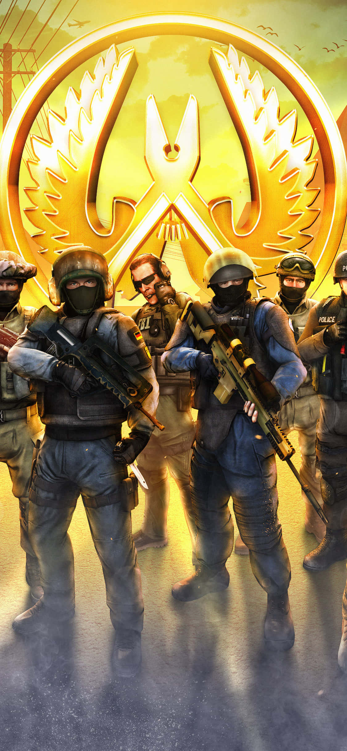 Android Counter-strike Global Offensive Counter Terrorists Na May Logo Background Wallpaper
