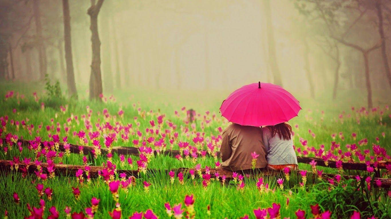 Ang Aking Mahal Nakaupo sa Lupa na May mga Bulaklak Wallpaper