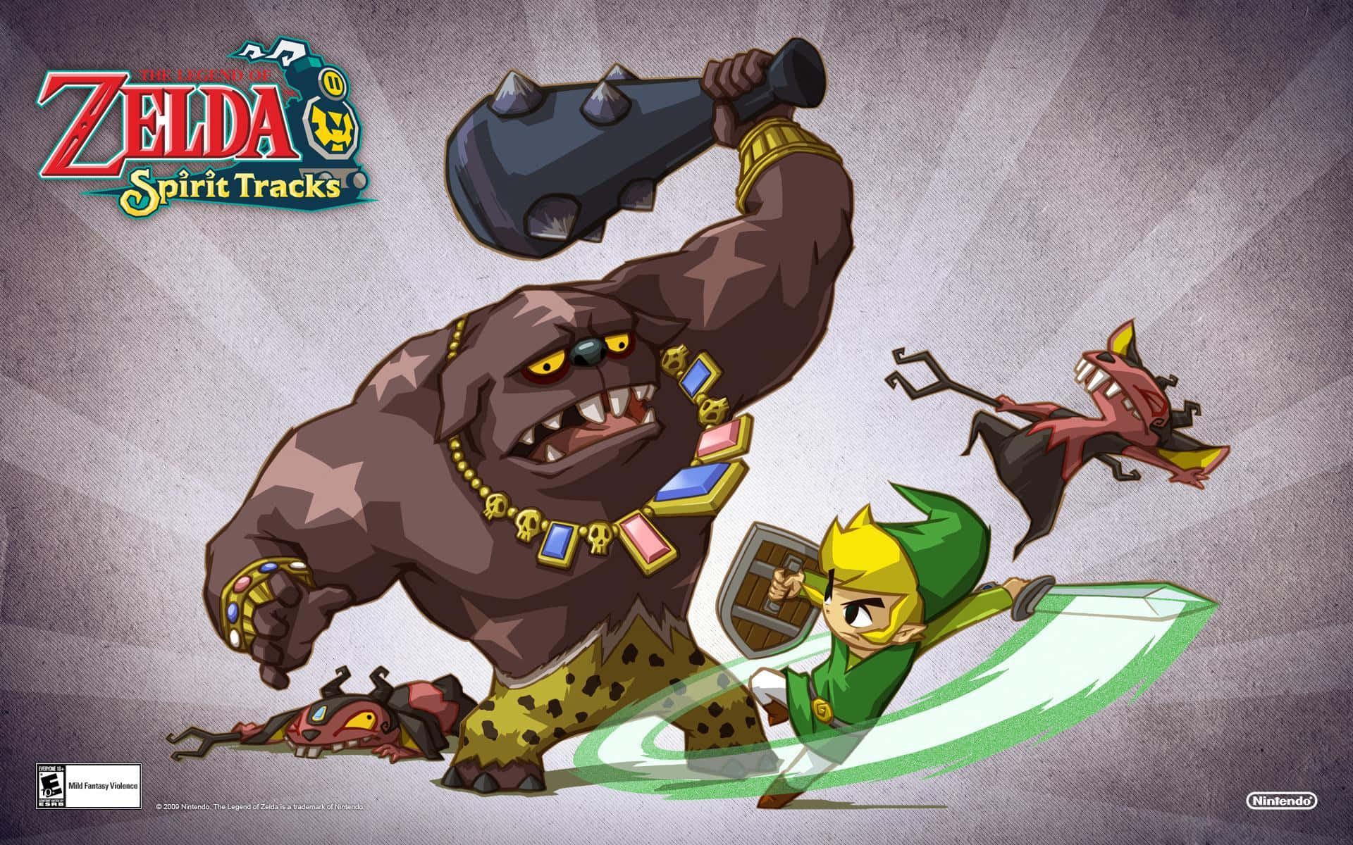Ang Alamat ng Zelda Kasama si Toon Link at Big Blin Wallpaper