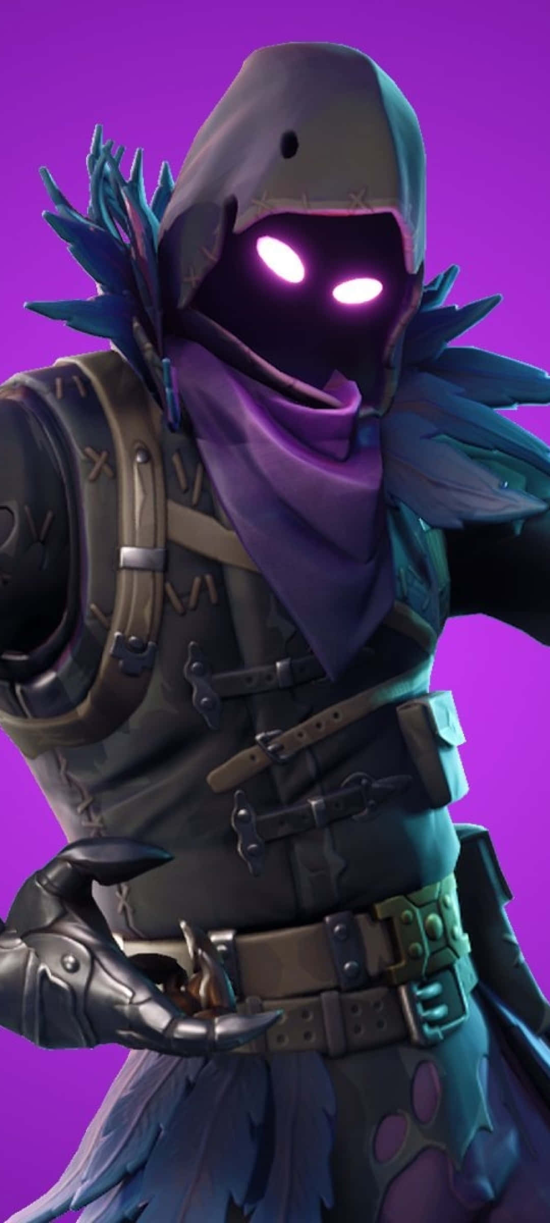 Ang Raven skin mula sa Fortnite - ang pinakamataas na laban sa pagitan ng mabuti at masama Wallpaper