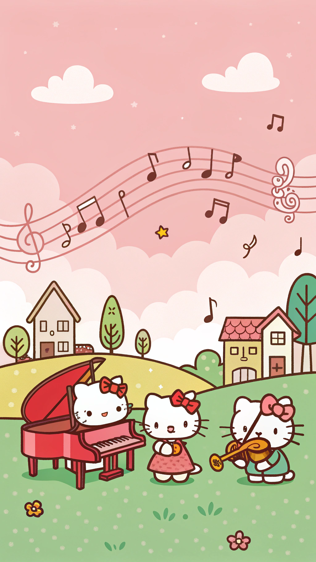 Ang Banda ni Hello Kitty ay MANG-AAGAW ng Iyong Puso Wallpaper