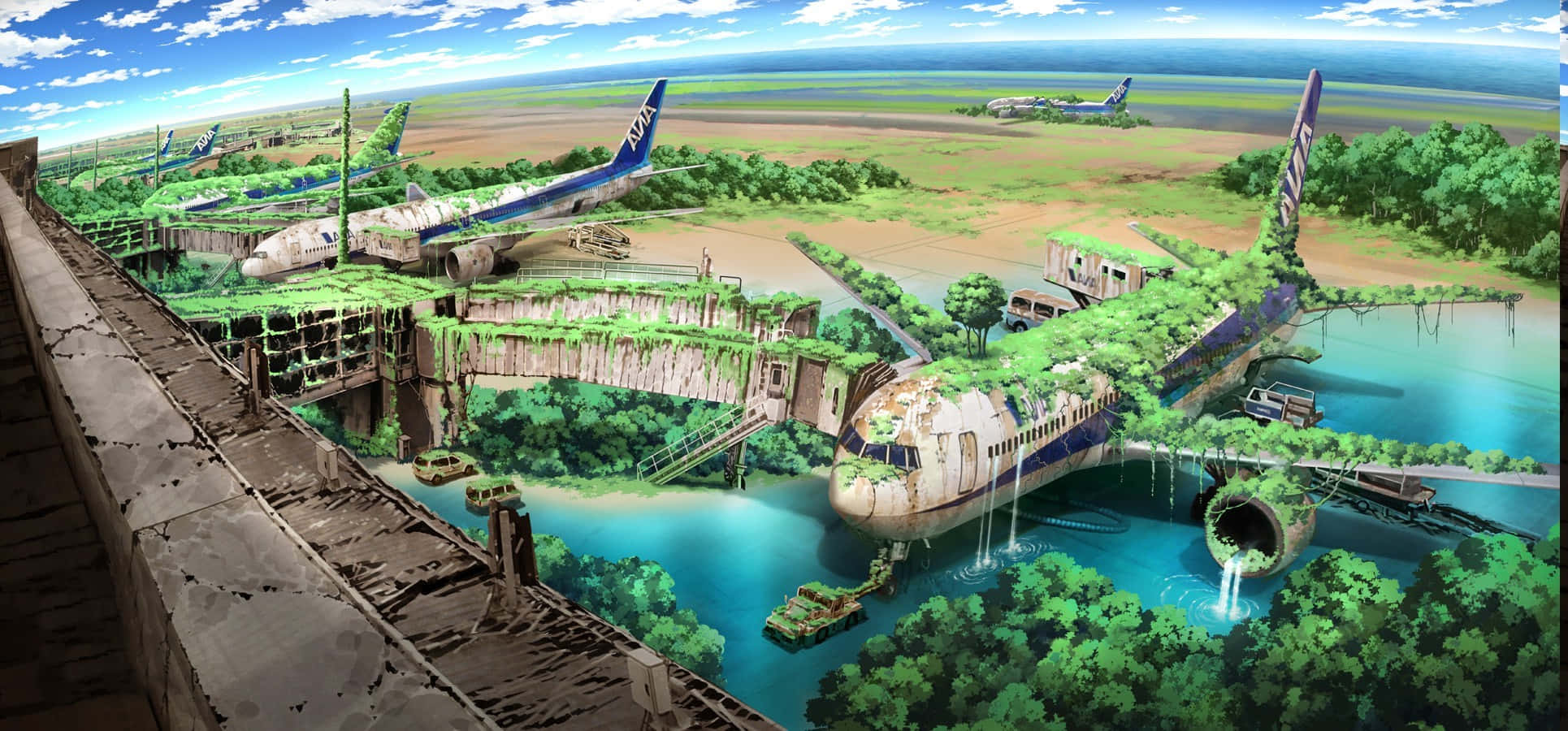 Ang Binagong Tanawin ng Anime Wallpaper