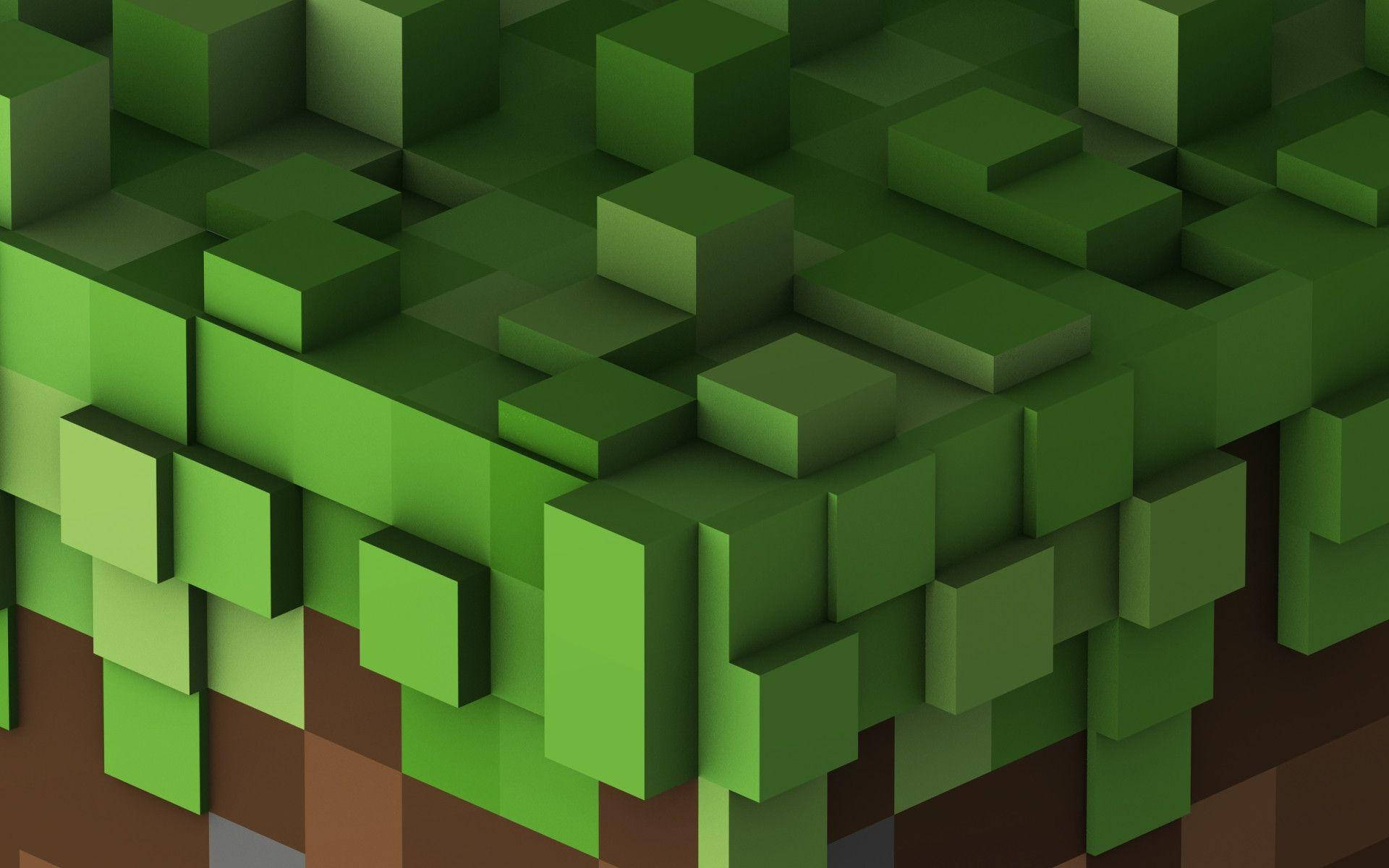 Ang Cuby na Mundo ng Minecraft Wallpaper