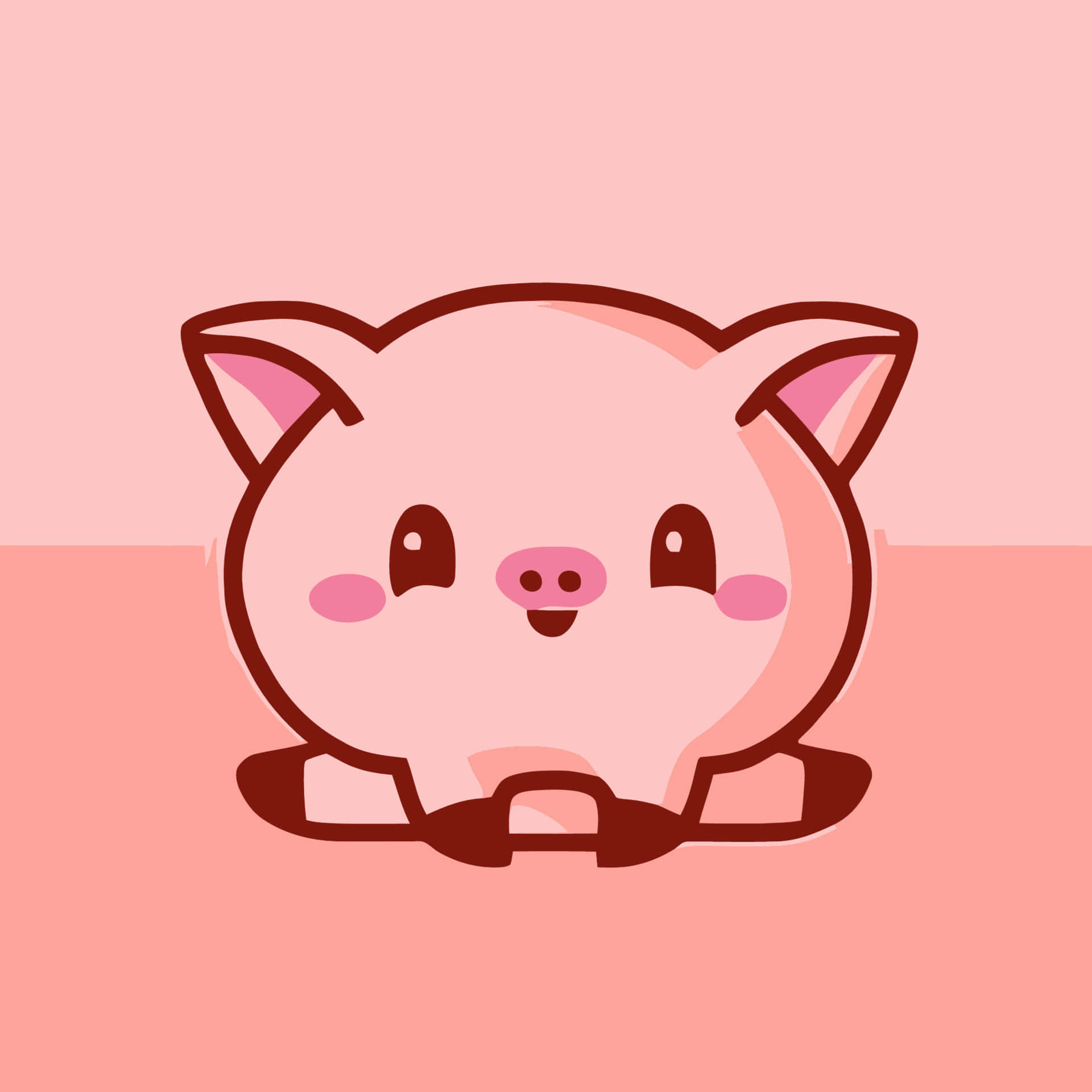Ang cute na baboy na ito ay puno ng pagmamahal Wallpaper