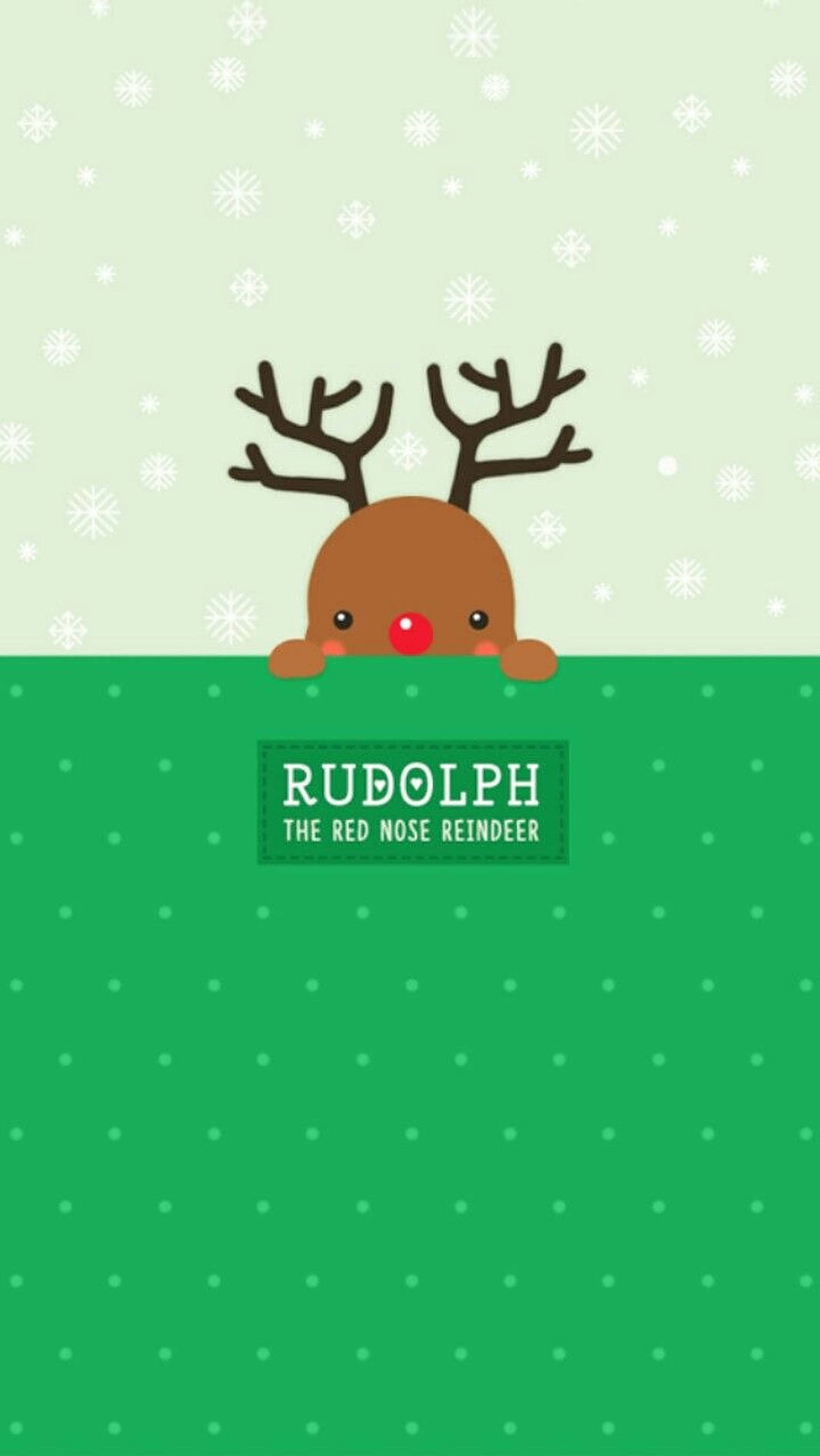 Ang Cute na Christmas Rudolph ang Reindeer Wallpaper