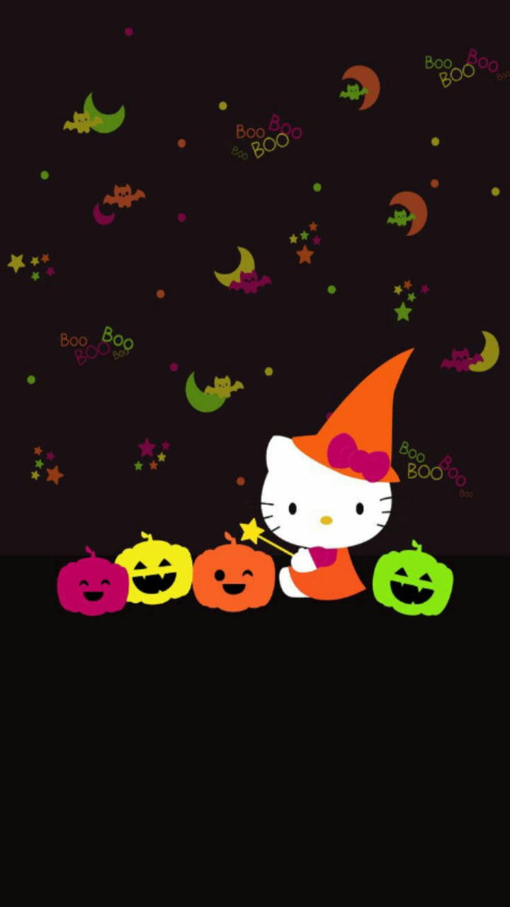 Ang Cute na Halloween Black Hello Kitty Wallpaper