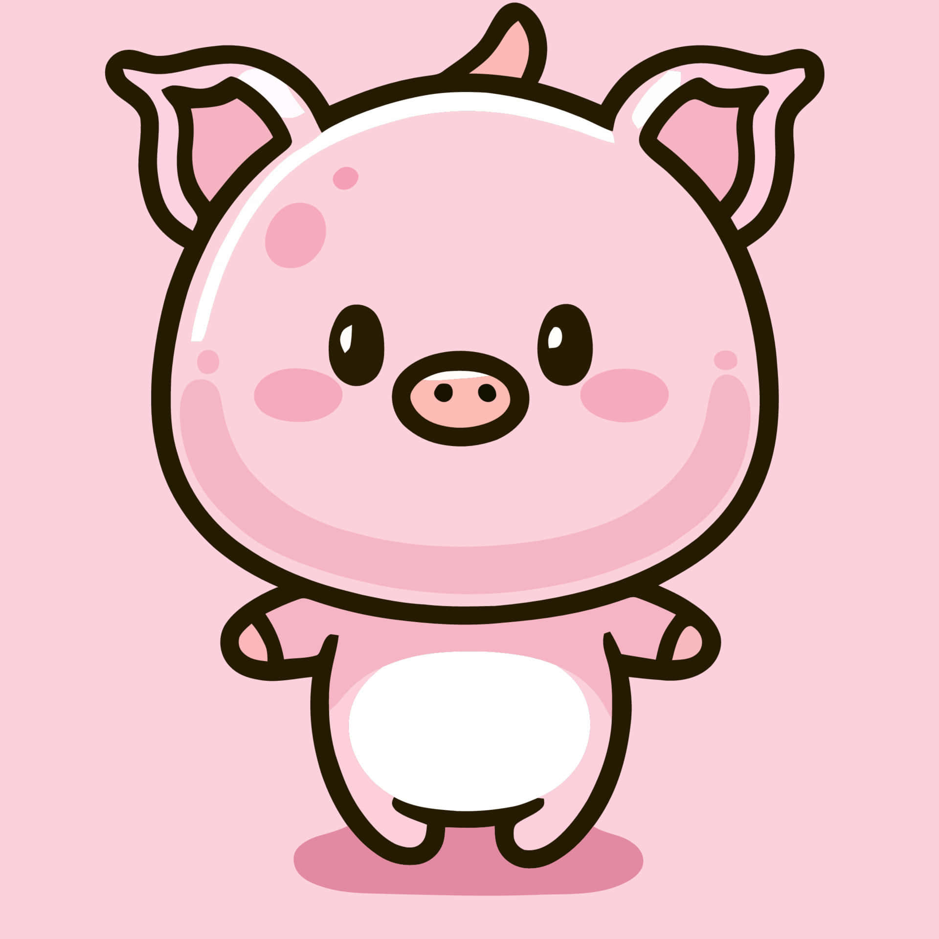 Ang cute na maliit na baboy ay handa para sa mga yakap! Wallpaper