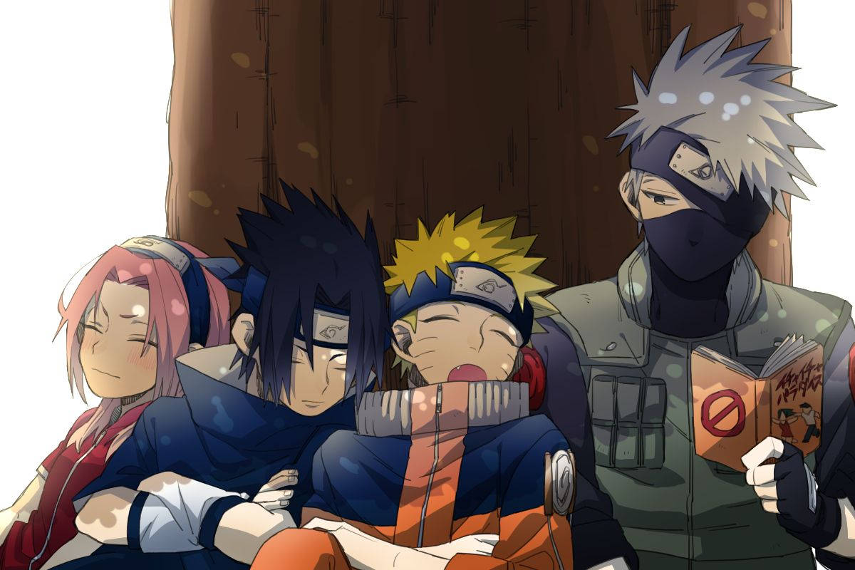 Ang Cute na Team 7 ng Naruto Wallpaper