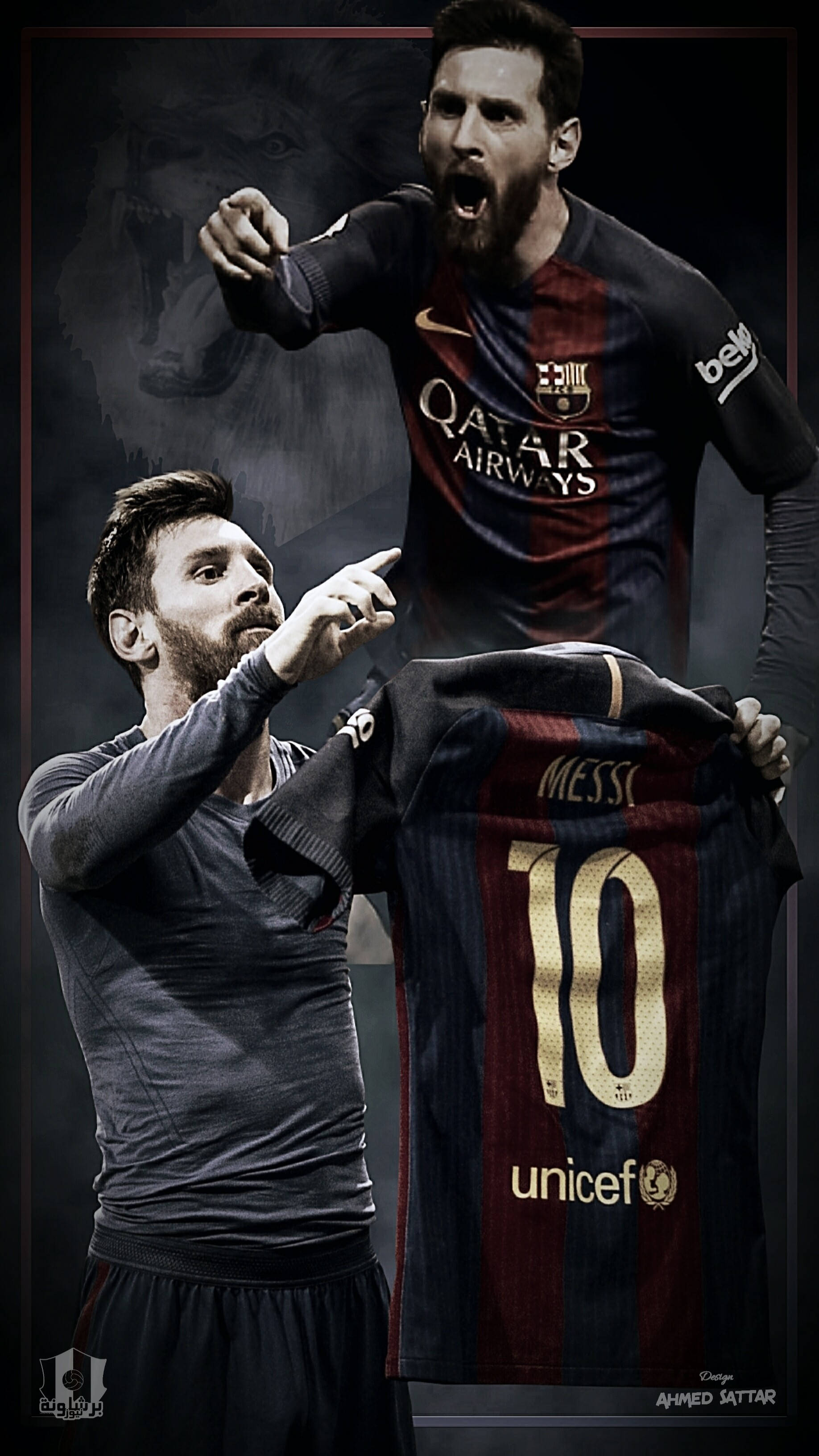 Ang Dakilang Leo Messi ay Umaatungal sa Kasabikan Wallpaper