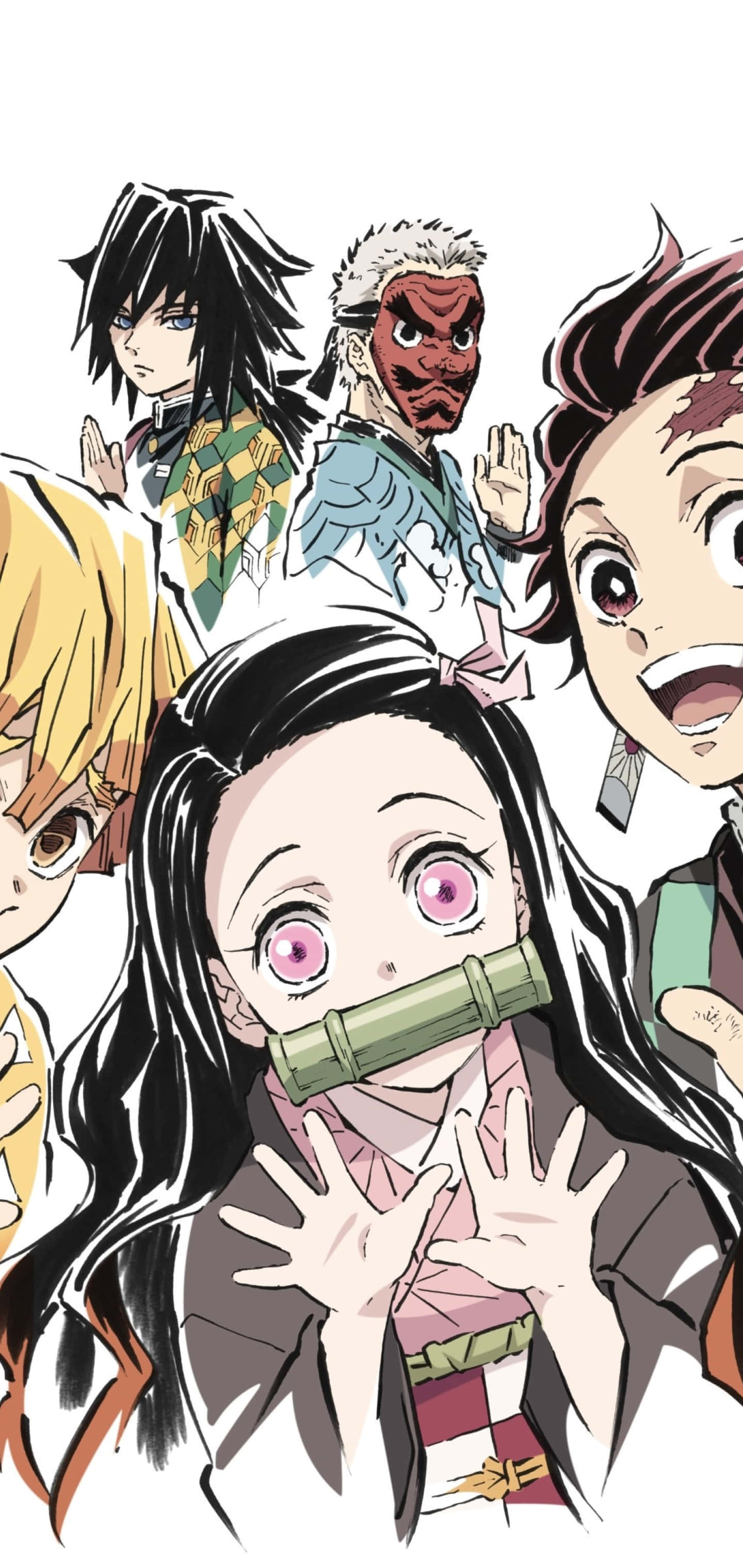 Ang Demon Slayer Group ng Kimetsu No Yaiba ay Nagkaisa upang Pumatay ng mga Halimaw Wallpaper