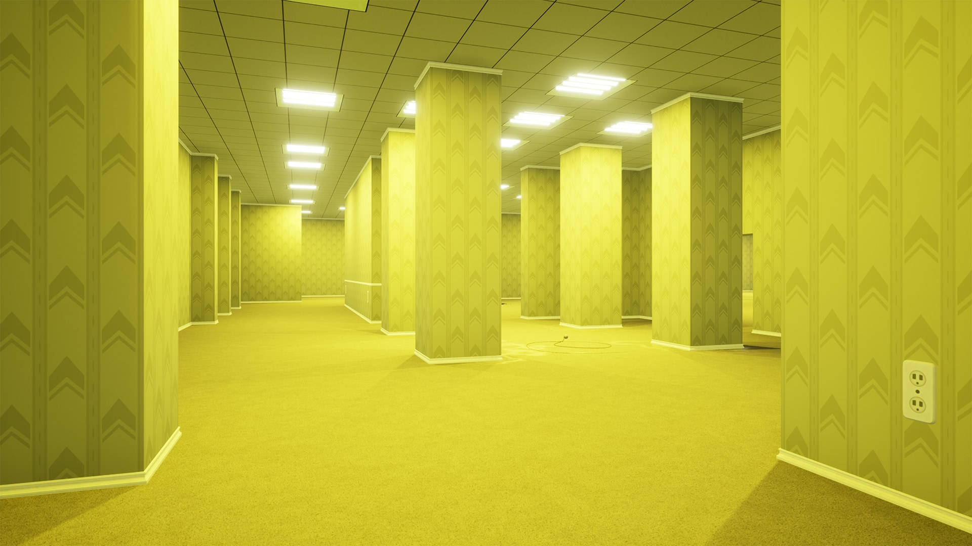 Ang Dilaw na Kwarto ng The Backrooms Wallpaper