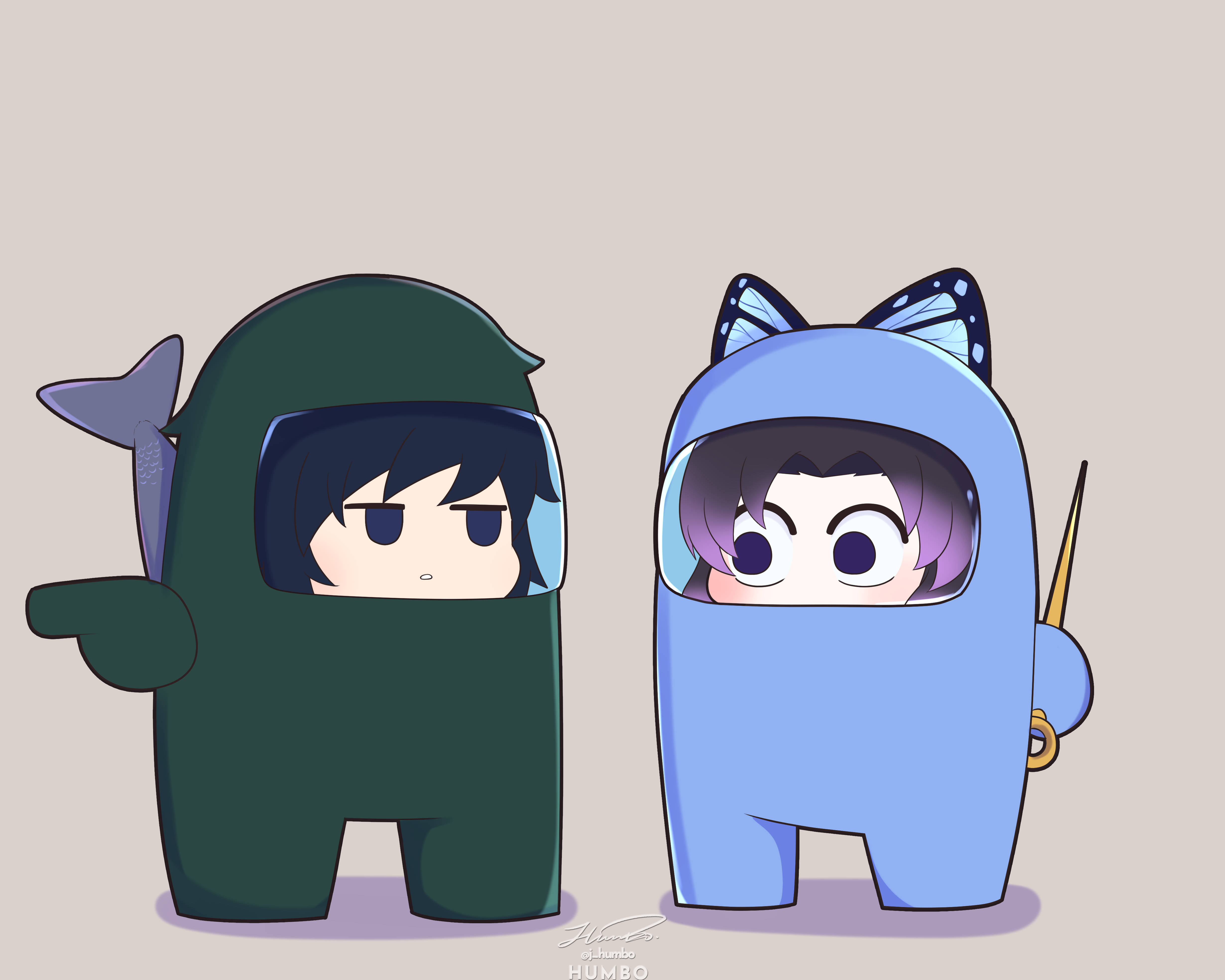 Ang Ganda Demon Slayer Chibi Wallpaper