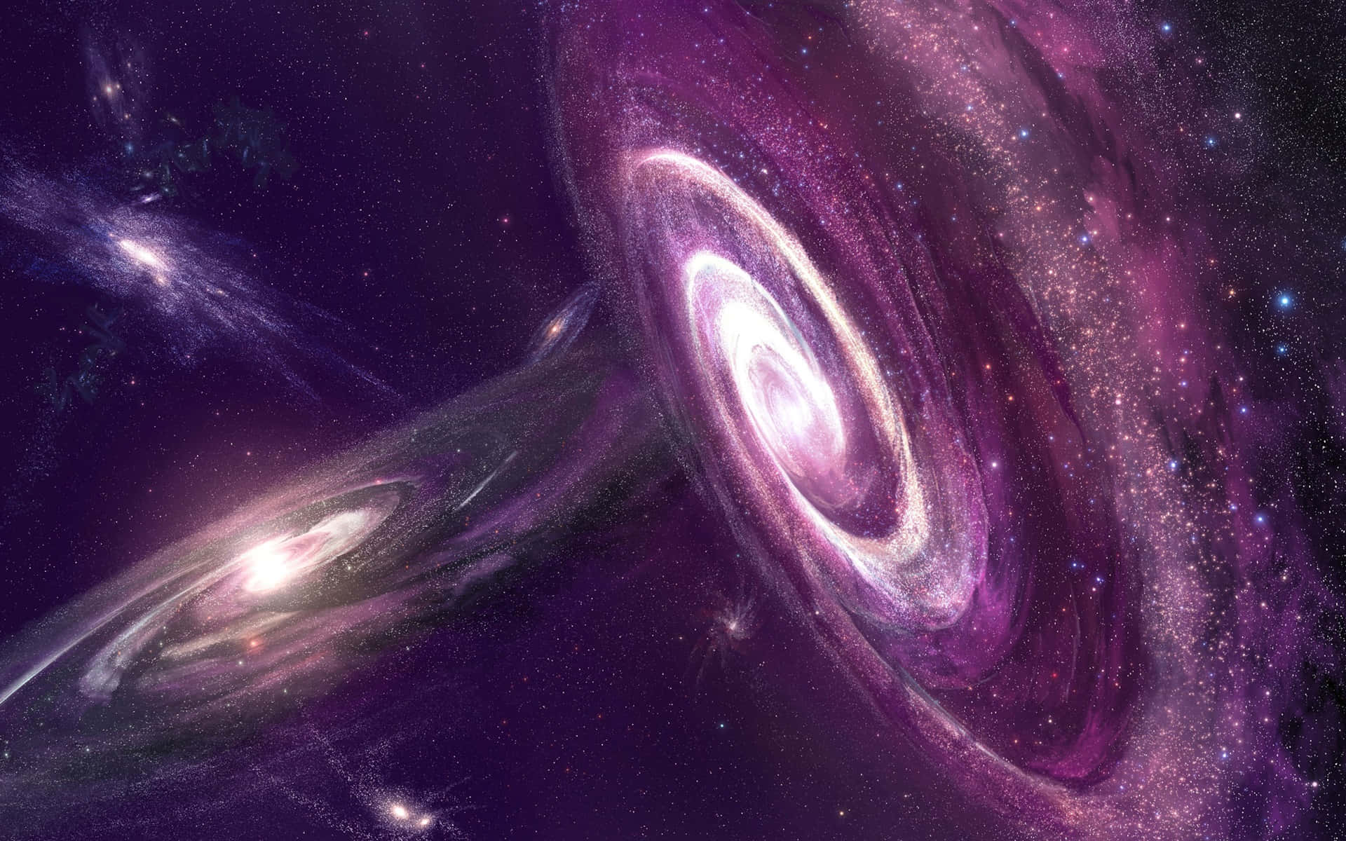 Ang ganda ng Purple Galaxy Wallpaper