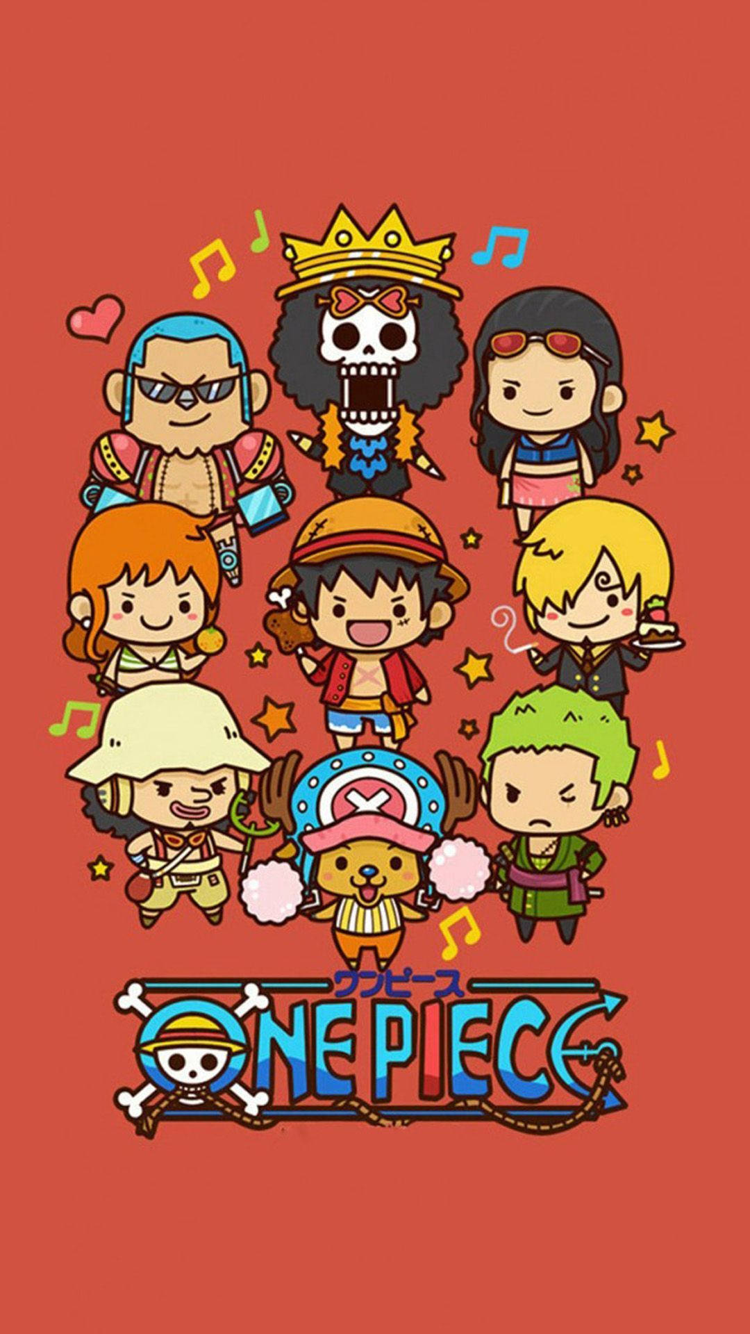 Ang Iconic na One Piece Chibi Characters Wallpaper