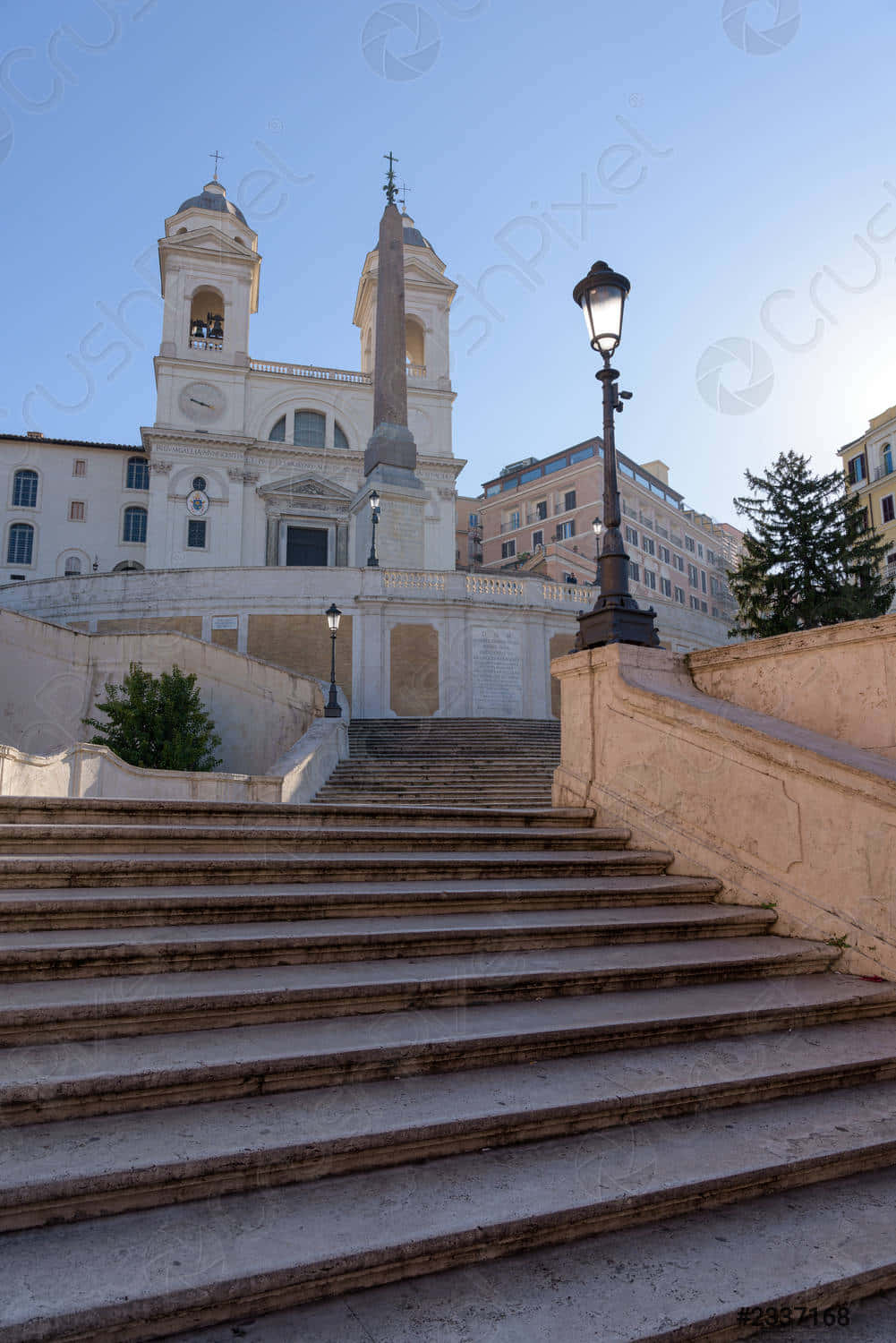 Ang Iconic na Spanish Steps sa Roma sa Madaling Araw Wallpaper