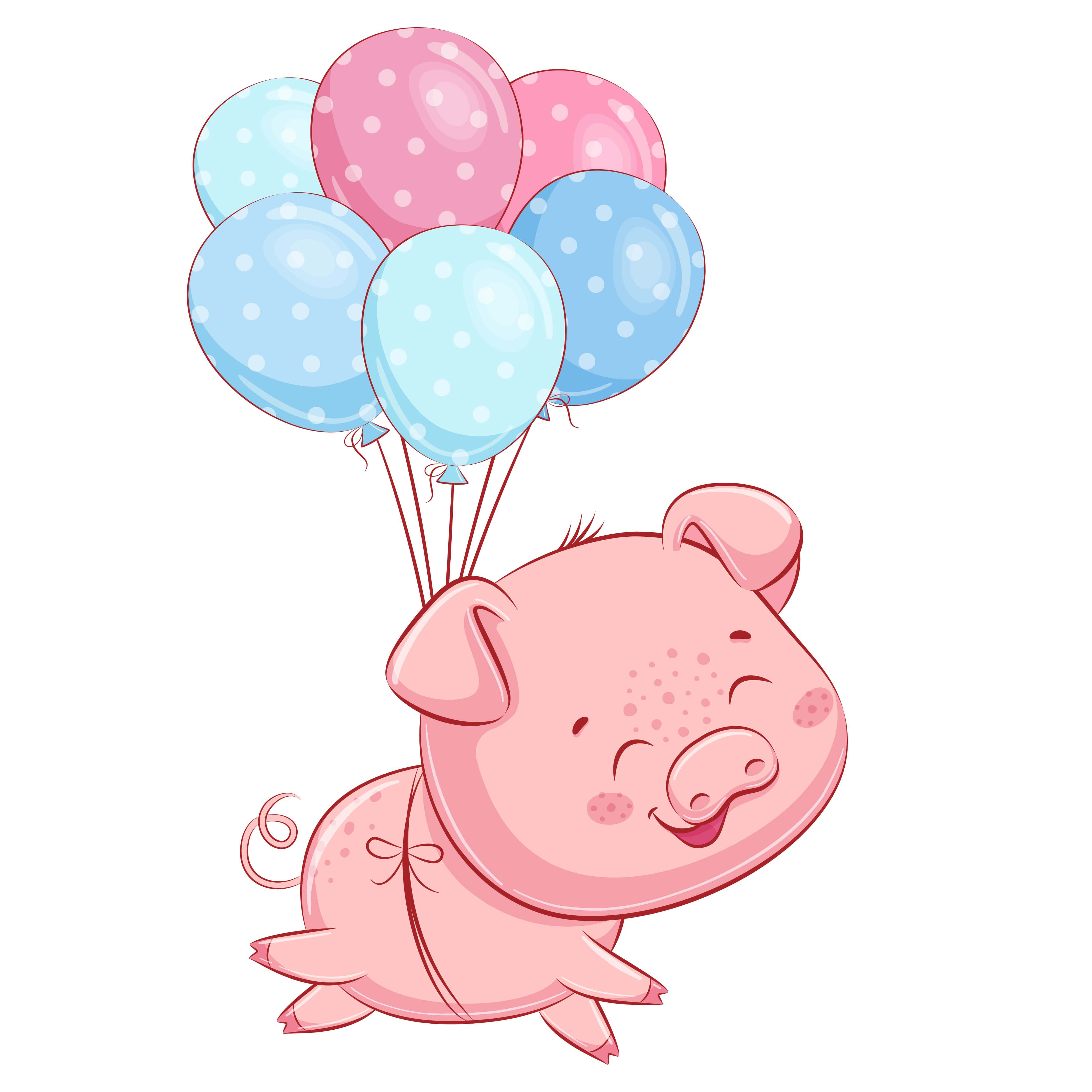 "Ang kaibig-ibig na Piggy Wiggy ay handa na para sa maraming pagmamahal at yakap!" Wallpaper