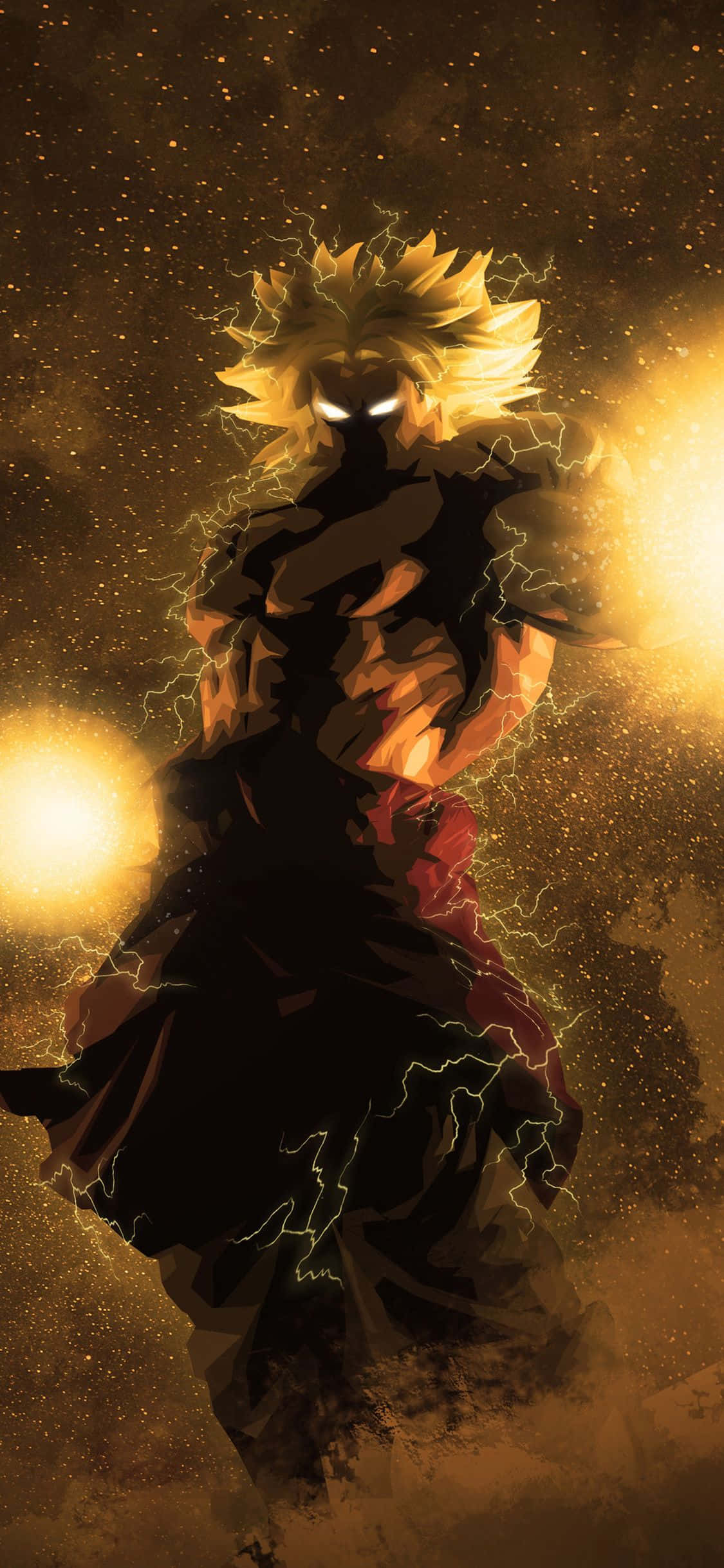 Ang kapangyarihan ni Broly na ipinapakita sa pamamagitan ng isang iPhone! Wallpaper