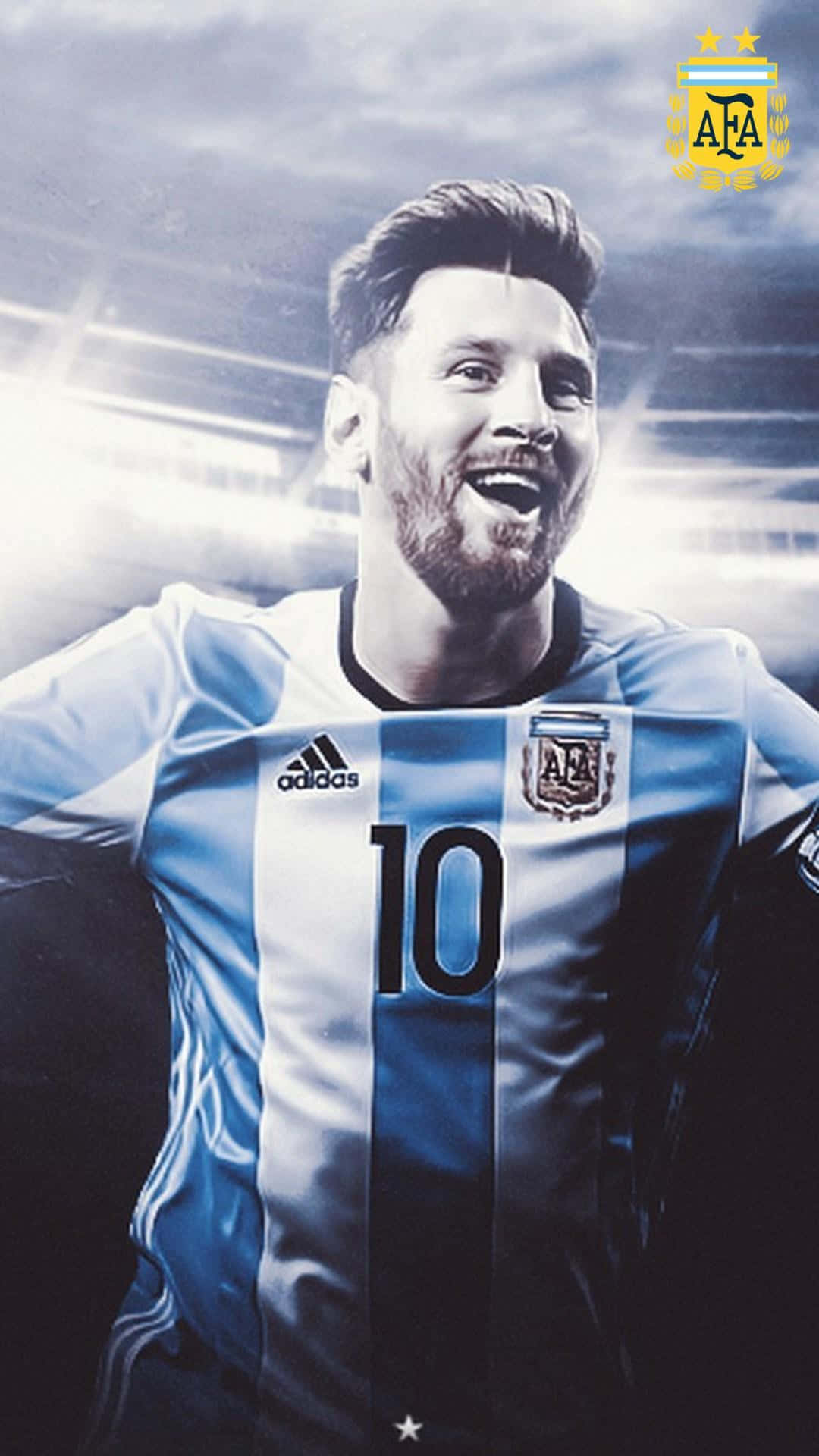 Ang Maalamat na si Lionel Messi ay Palamuti sa Milyong iPhone sa Buong Mundo Wallpaper