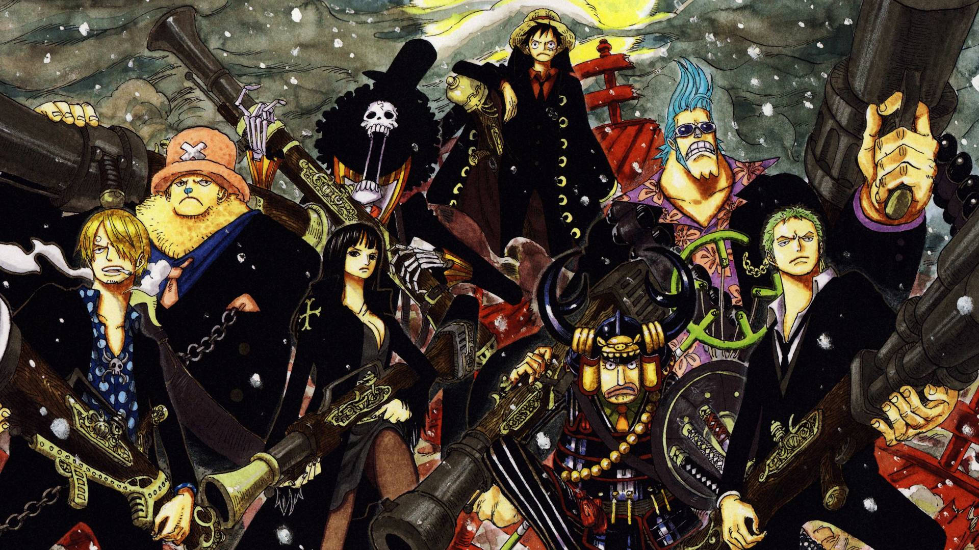 Ang Maalamat na Straw Hat Crew ng One Piece Wallpaper