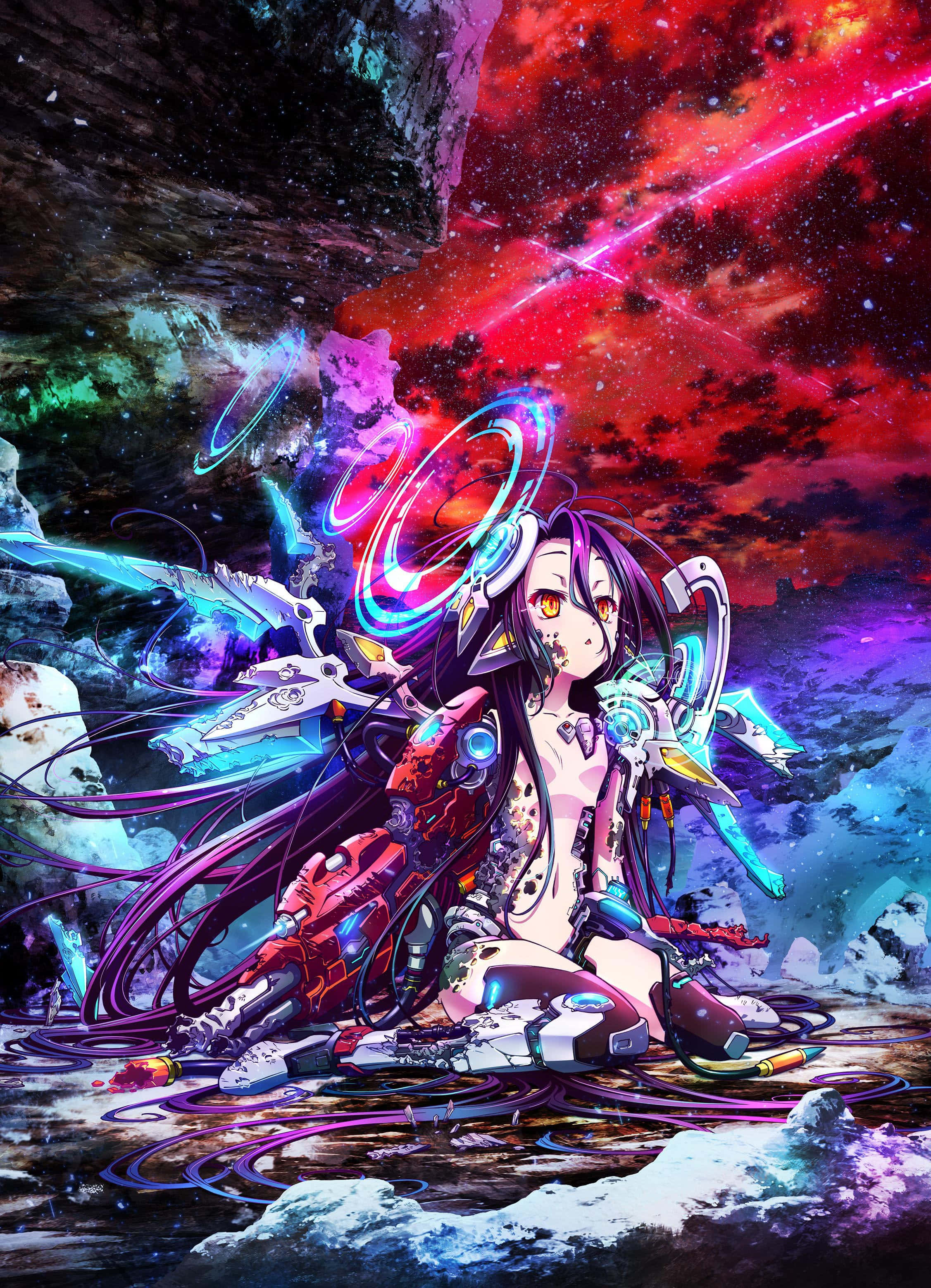 Ang magandang mundo ng No Game No Life, kung saan kahit ano ay pwedeng mangyari. Wallpaper