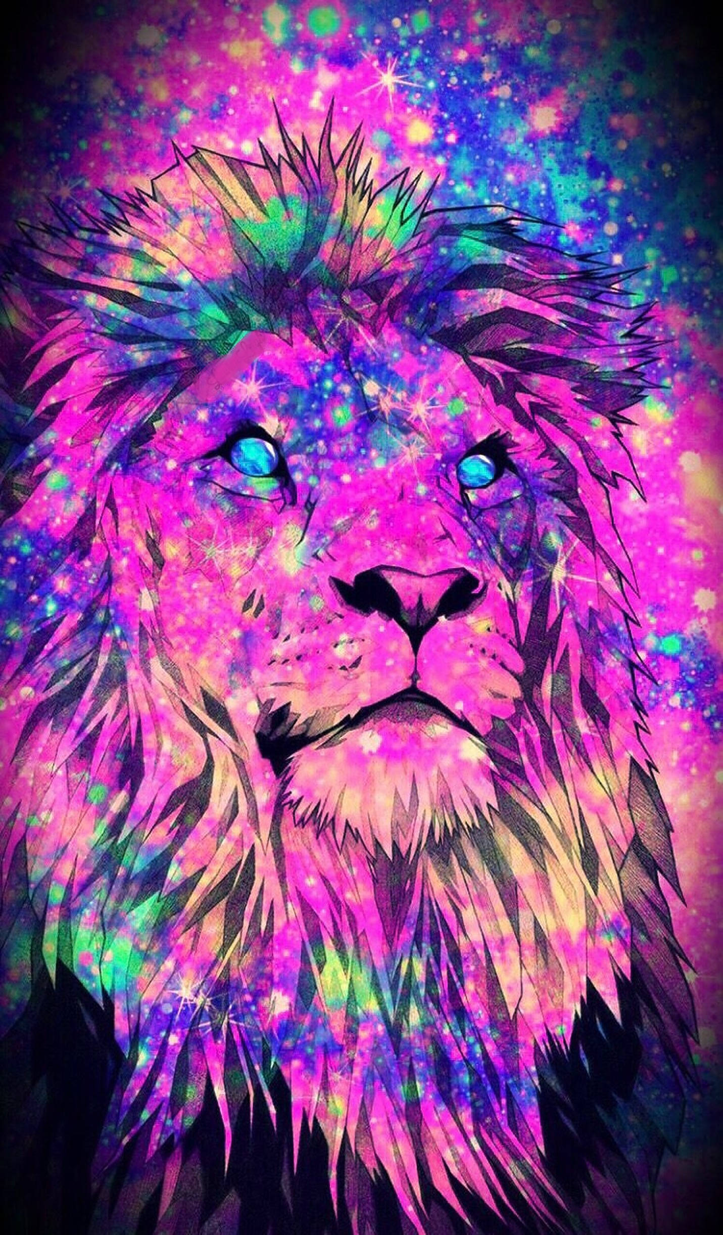 Ang Makapangyarihang Leon sa Kosmikong Ilang Wallpaper