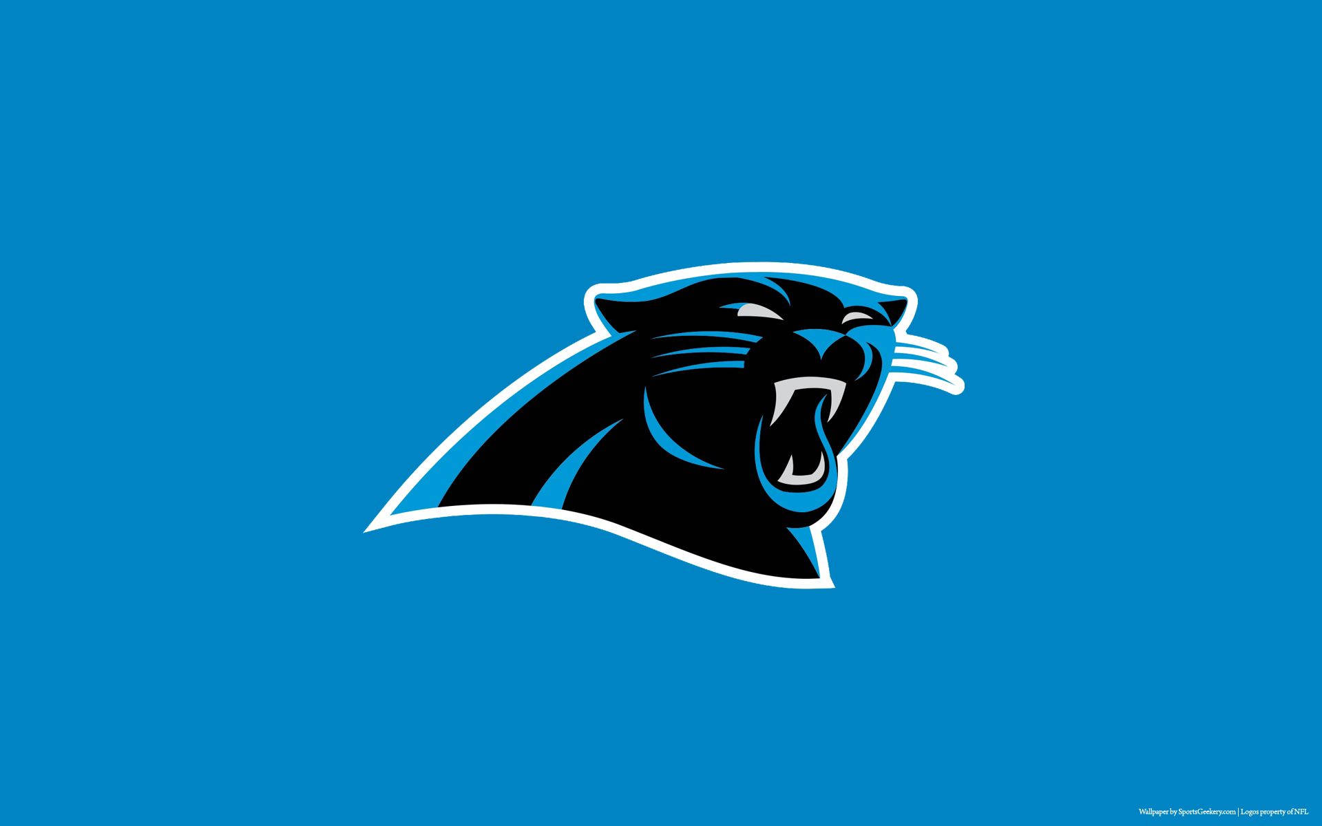 Ang Makapangyarihang Logo ng Football ng Carolina Panthers Wallpaper