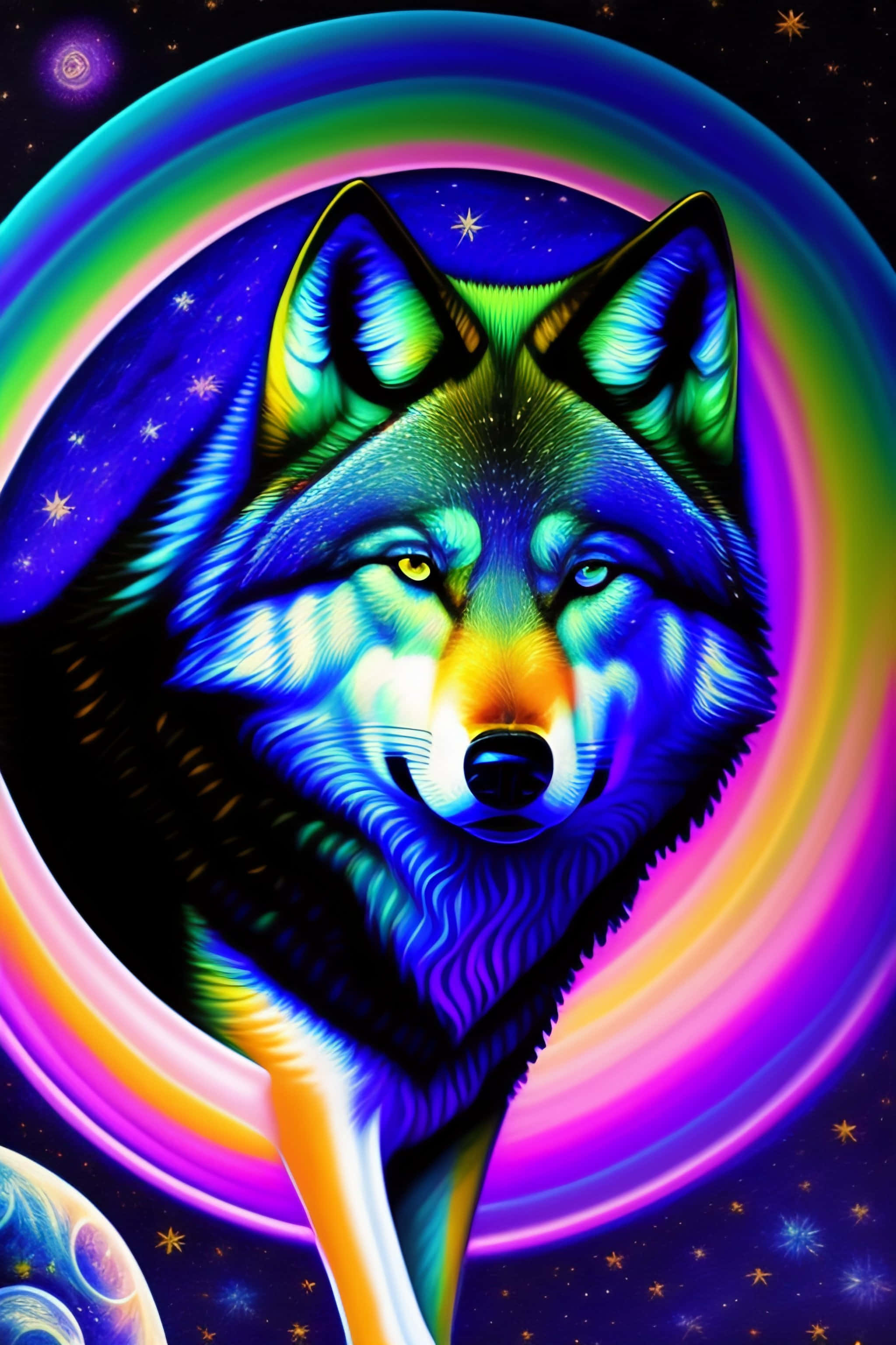 "Ang Maringal at Makapangyarihang Lobo ng Kalawakan" Wallpaper
