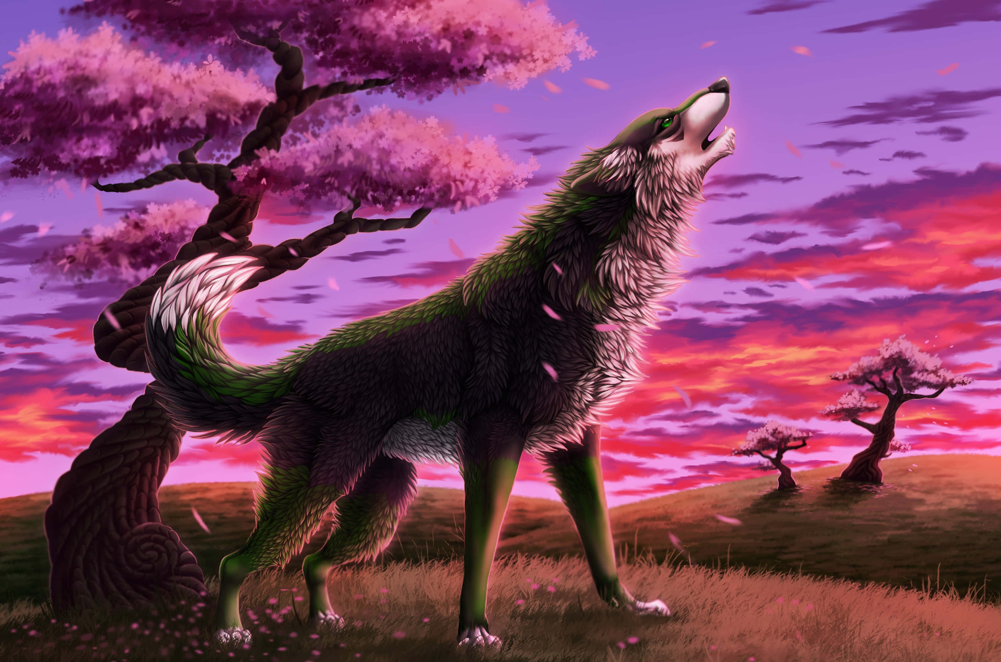 Ang Maringal na Tanawin ng Isang Astig na Lobo Wallpaper