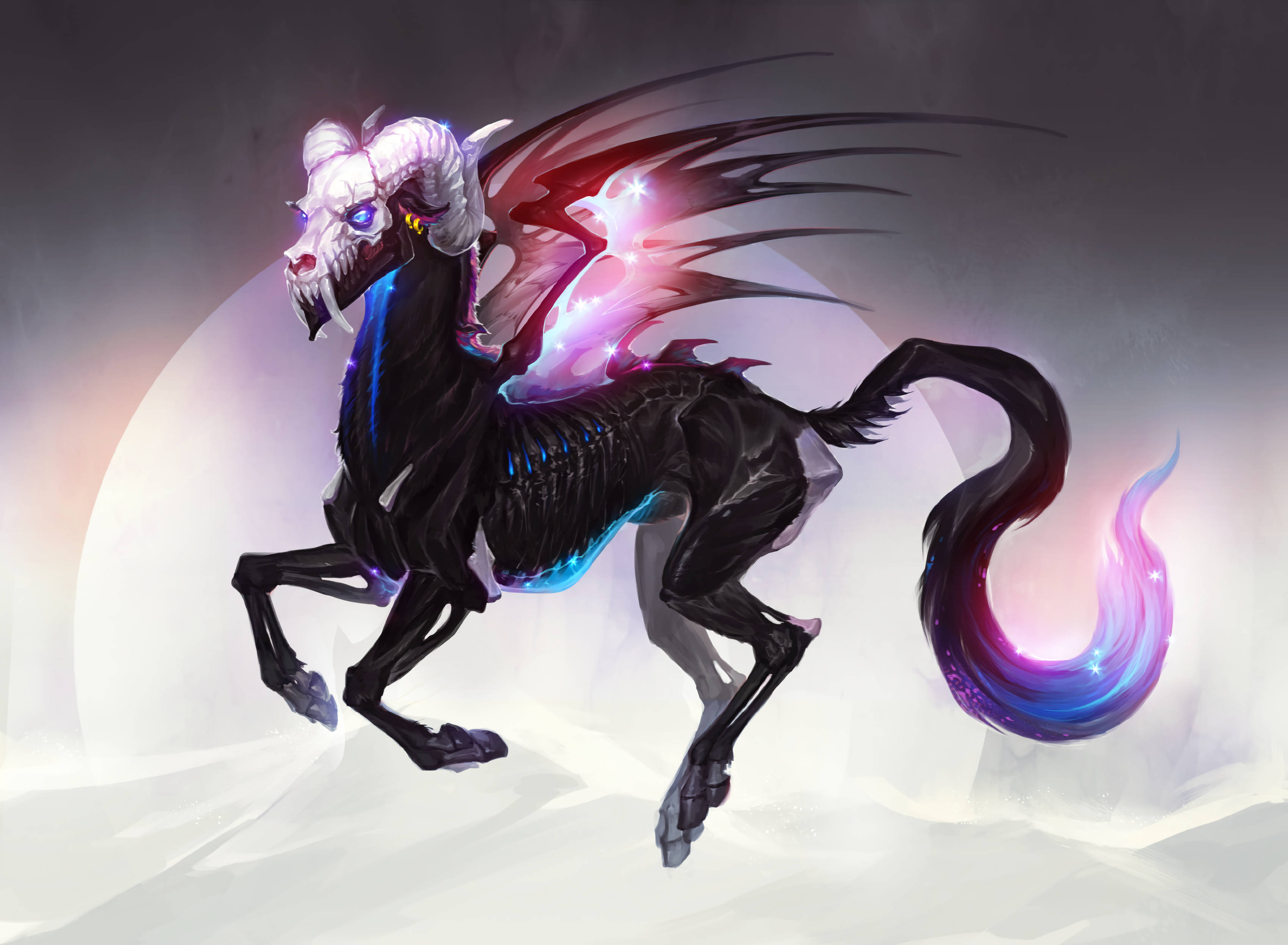 Ang Maringal na Kalansay ng Isang Unicorn Wallpaper