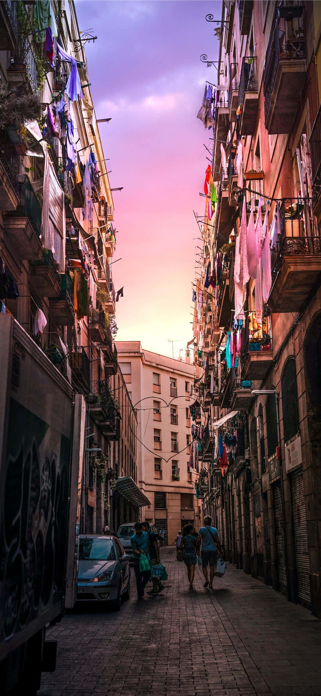 Ang masiglang seaside ng Barcelona, Spain Wallpaper