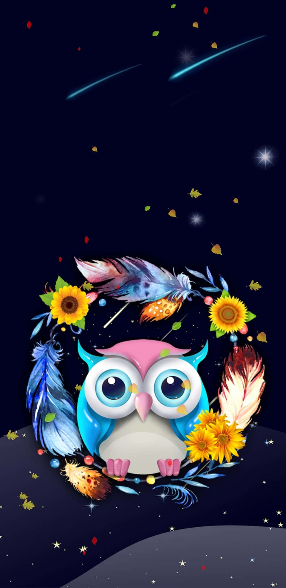 "Ang matalino at mausisang kuwago ay narito upang humanga sa iyo." Wallpaper