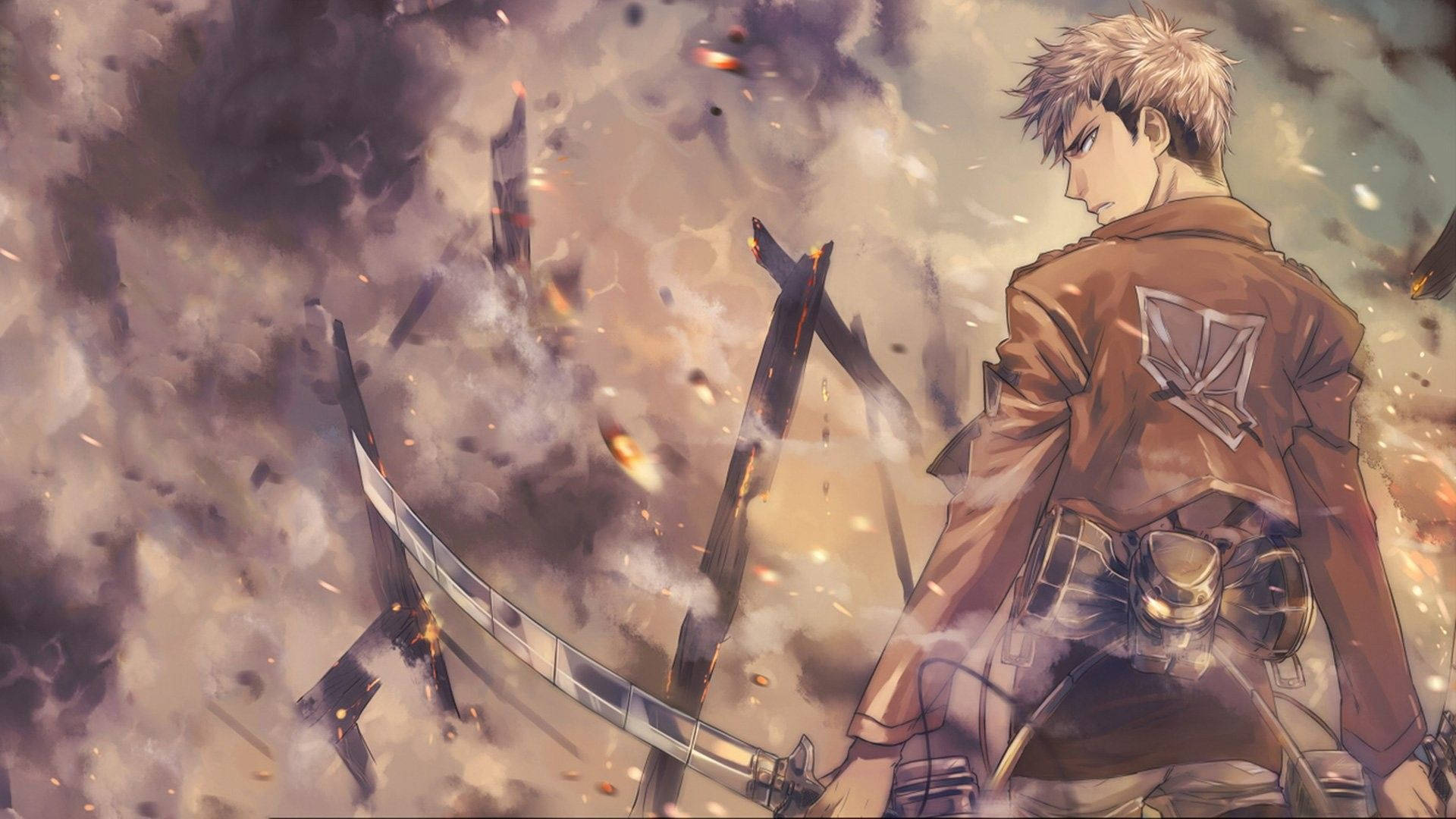 Ang Matapang na si Jean Kirstein sa Attack on Titan Uniform Wallpaper