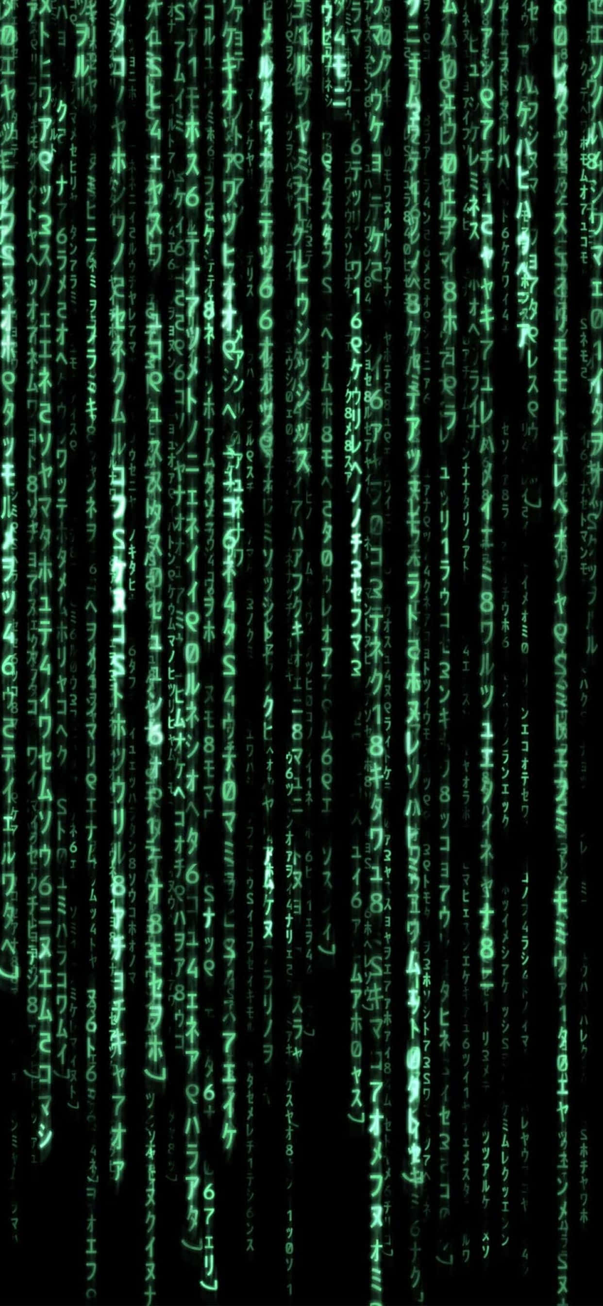 Ang matrix code ay ipinapakita sa berde Wallpaper