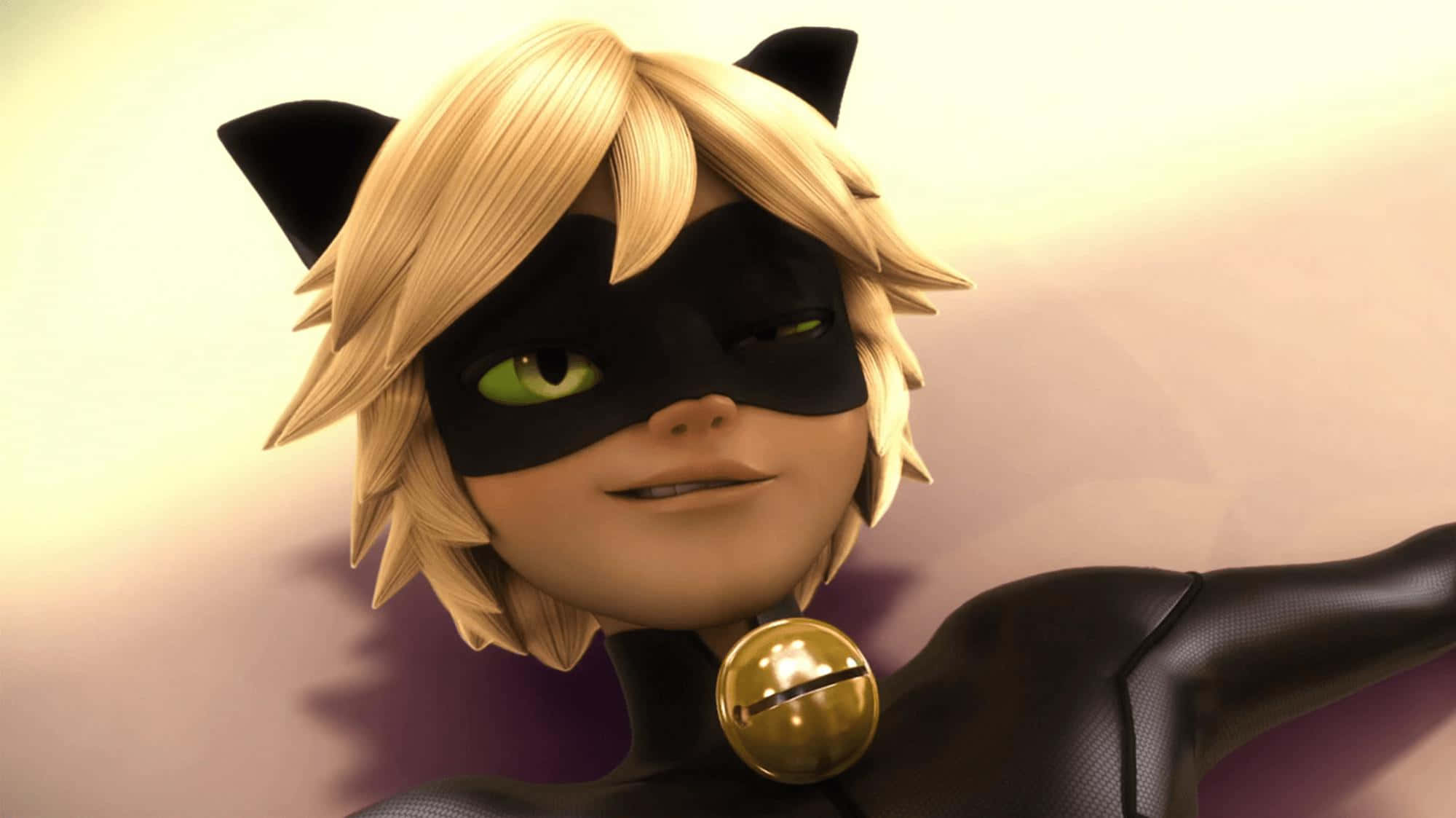 Ang Misteryosong Cat Noir sa Aksyon Wallpaper