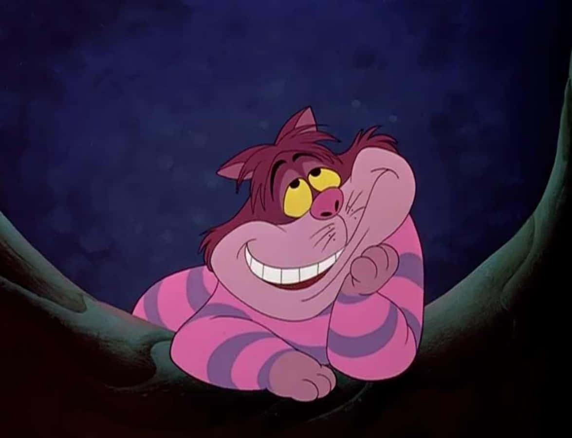 Ang misteryosong ngiti ng Cheshire Cat sa Alice in Wonderland Wallpaper