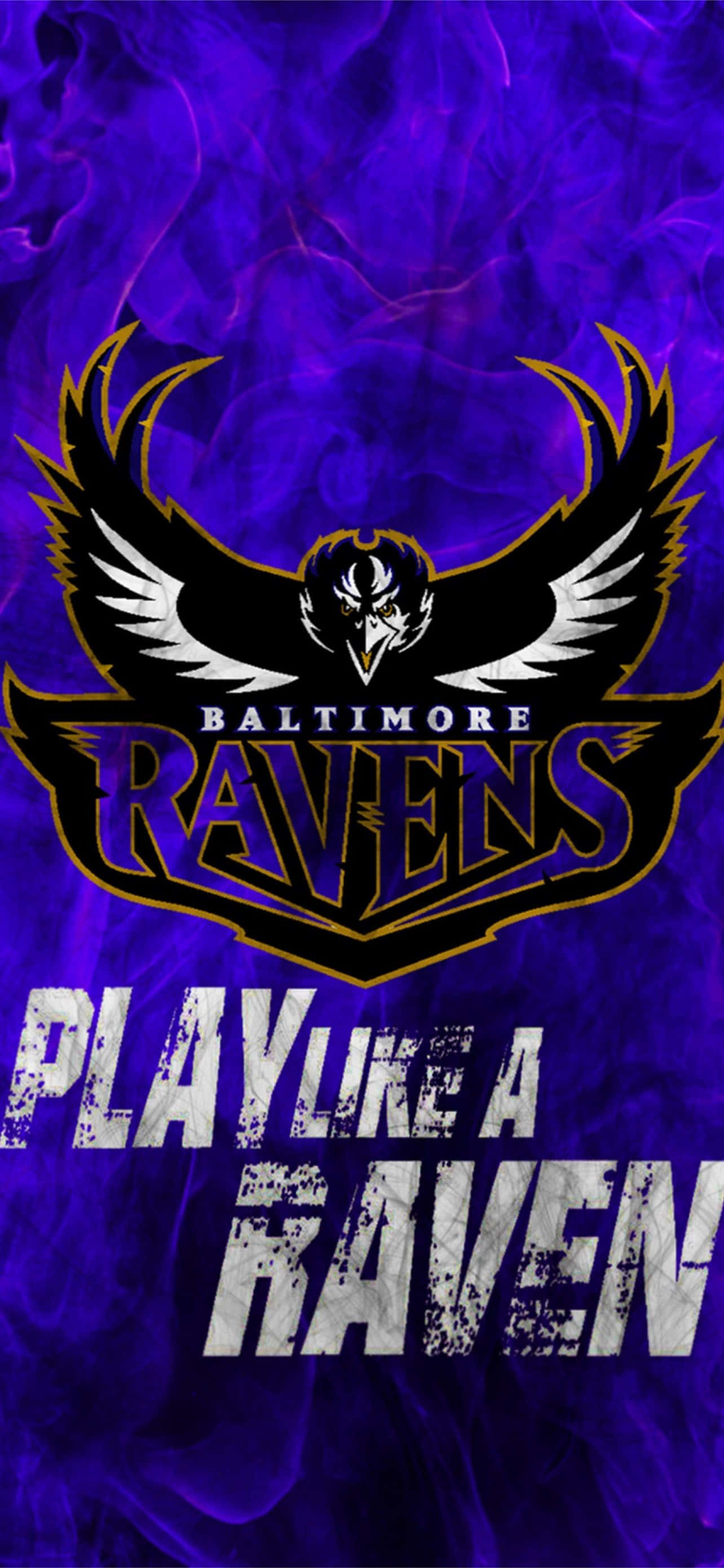 Ang opisyal na logo ng Baltimore Ravens, na kumakatawan ng mayamang kasaysayan at tradisyon ng kadakilaan sa football Wallpaper