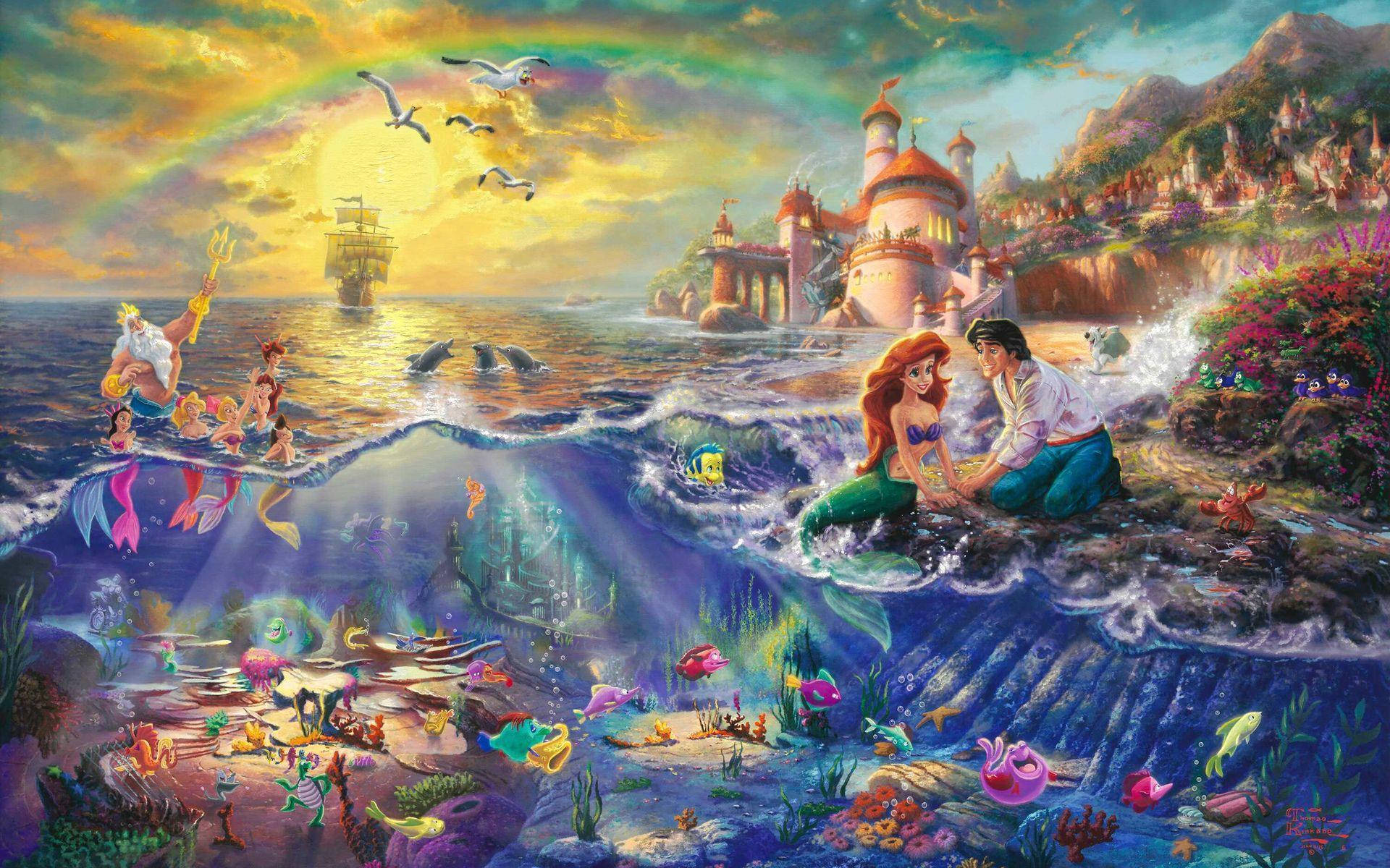 Ang Pag-ibig ay nasa Dagat: Ang Munting Sirena at Prinsipe Eric Wallpaper