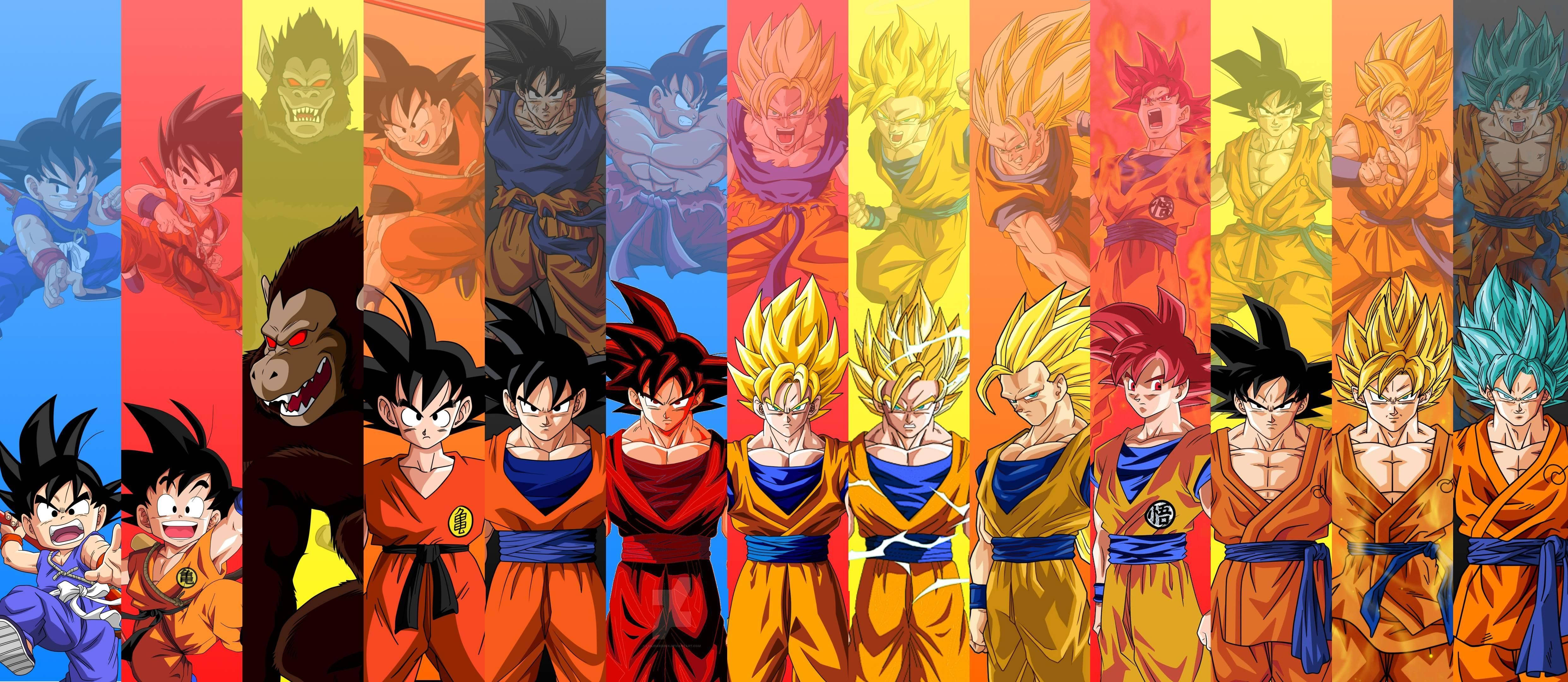 Ang Pagbabagong Oozaru, na nagbibigay sa maalamat na Saiyan na si Goku ng hindi kapani-paniwalang kapangyarihan. Wallpaper