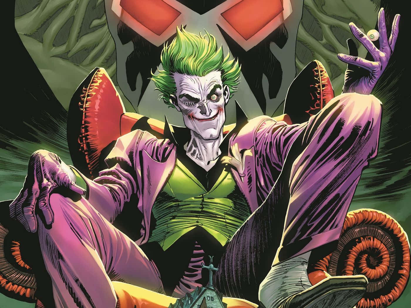 Ang pinagmulan ng kwento ng iconic na supervillain, si Joker Wallpaper