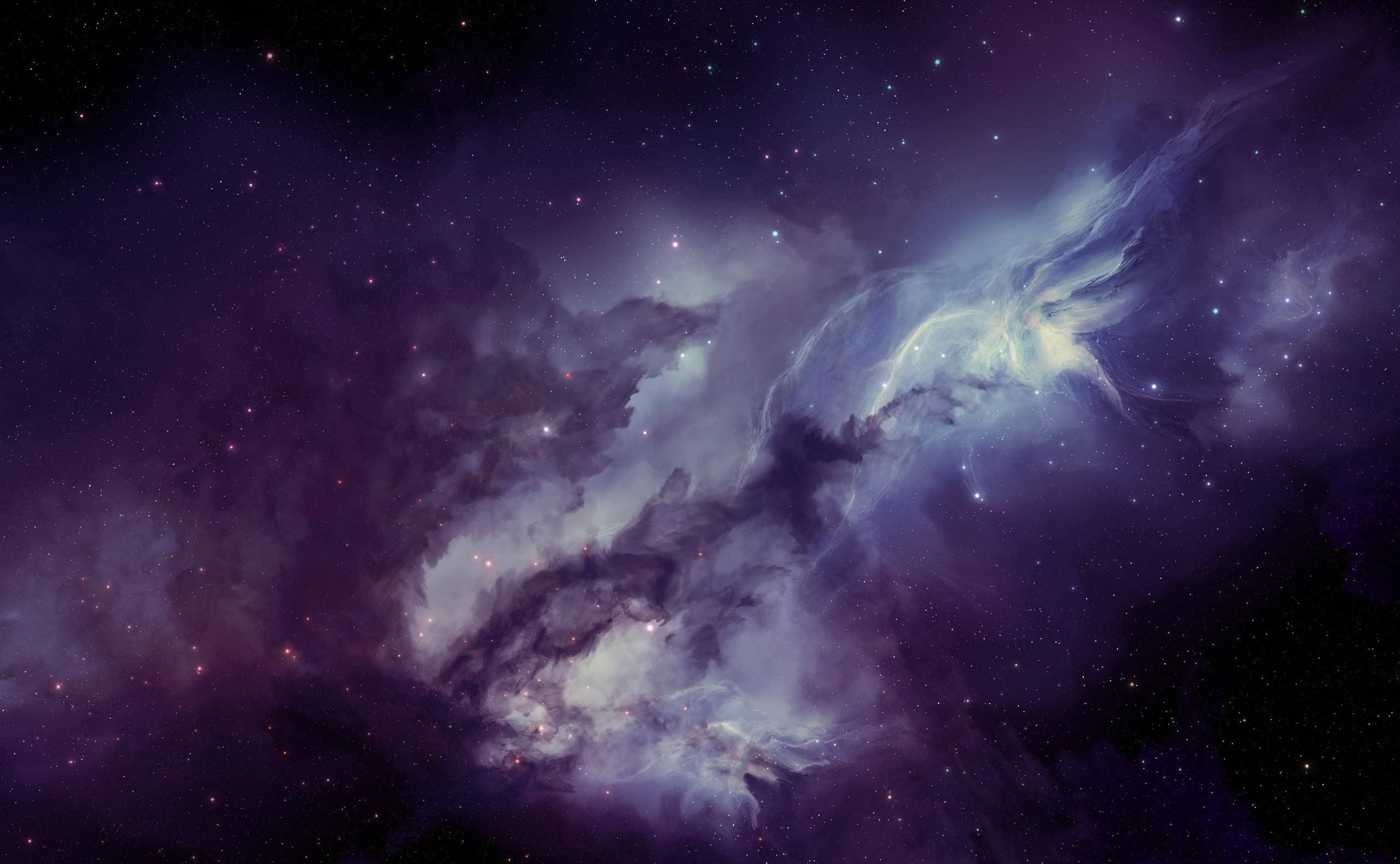 'Ang Pinakamaliwanag na Uniberso: Isang Makulay na Purple Galaxy' Wallpaper