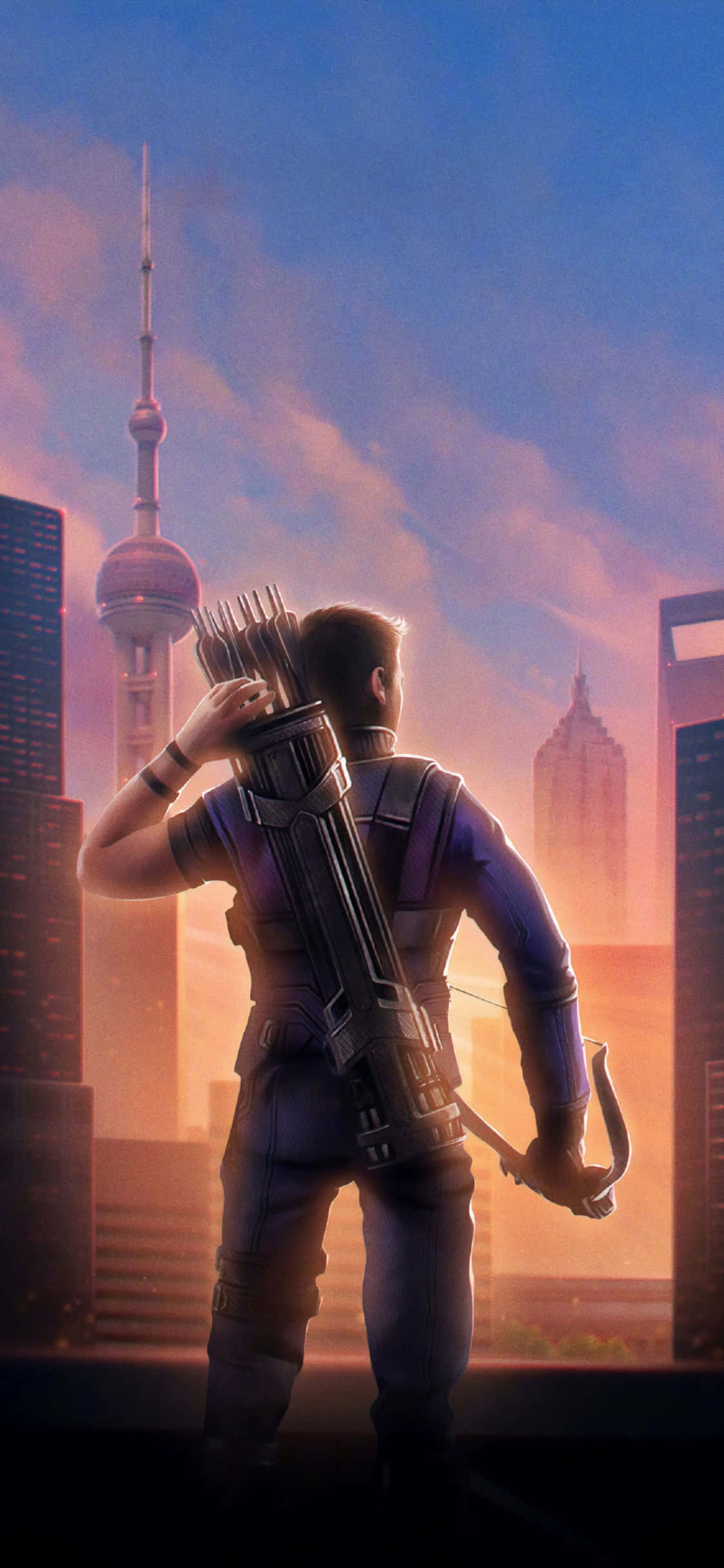 "Ang pinakamataas na tagapangalaga, si Hawkeye na nagpapanatili ng ating mundo na ligtas." Wallpaper