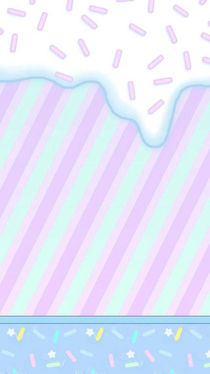 Ang Pinakamatamis na Kawaii Ice Cream Art Wallpaper