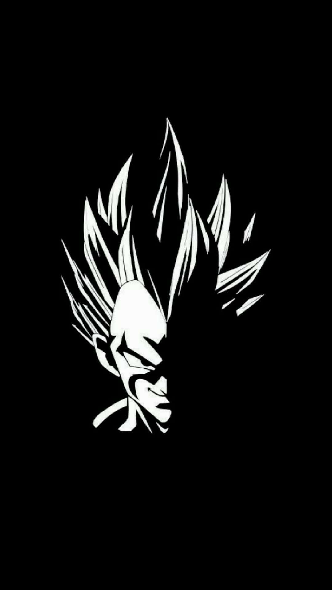 "Ang Prinsipe ng Lahat ng Saiyan, si Vegeta, sa Itim at Puti" Wallpaper